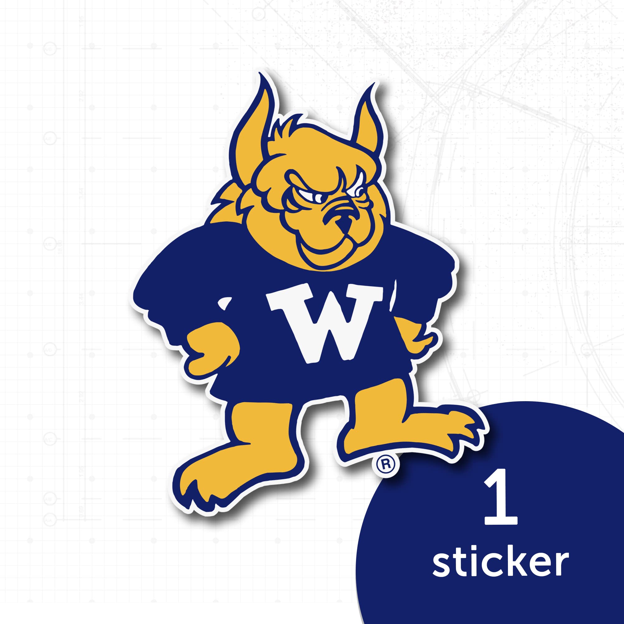 Desert Cactus Webster University Gorloks Vinyl Decal Sticker - Waterproof Laptop, Water Bottle, Car, Scrapbook Decoration - Perfect for School Spirit, College Dorm, Office & Gifts (IND 00023A)