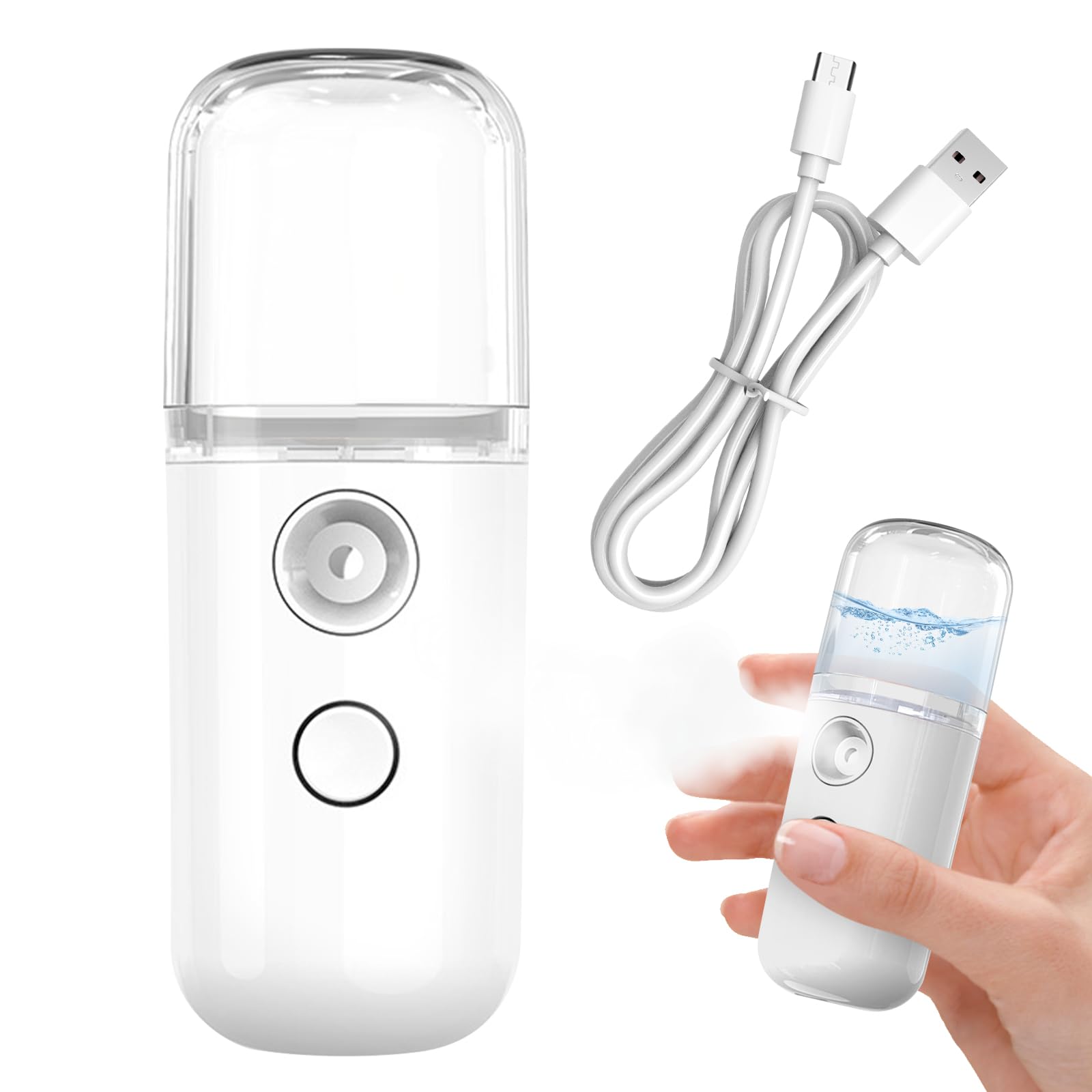 Easy Care Sunshine 15s Heat Up Mini Travel Steamer - Portable Handheld Garment Steamer for Clothes | Compact Fabric Steam Iron for Home, Office & Travel | Perfect for Wrinkle Removal On-The-Go & Quick Outfit Refresh (White)