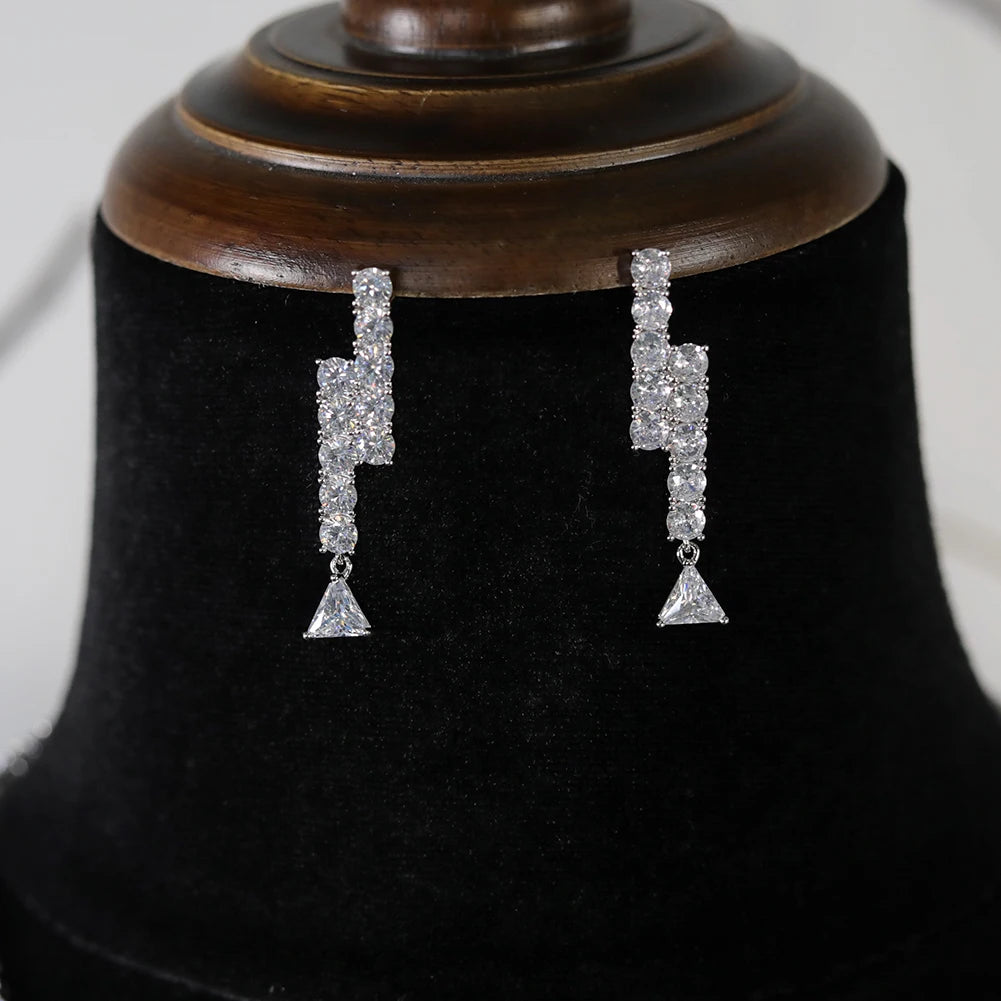 2-Piece Shiny Cubic Zirconia Nigerian Bridal Jewelry Set for Wedding & Party - Perfect for Bridal Shower, Engagement & Special Occasions