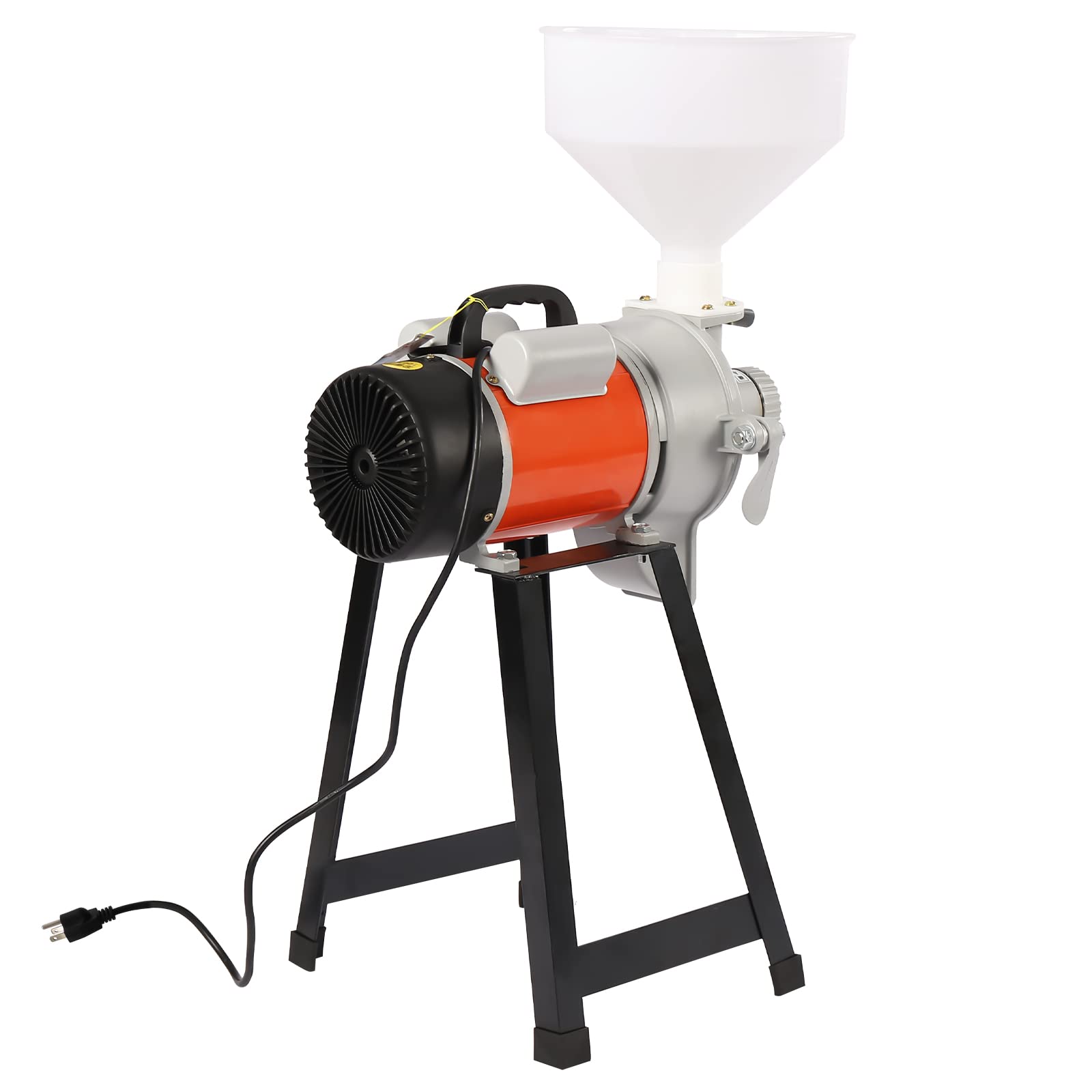 2200W Commercial Electric Grain Mill Grinder for Corn, Wheat & Cereals - 110V Flour Mill Machine with Funnel for Home & Bakery Use (Wet & Dry Grinding) - Perfect for Bread Making, Animal Feed & Healthy Flour Production