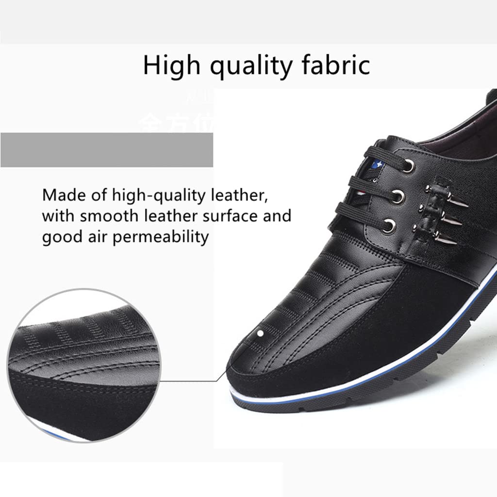 Men's Leather Slip-On Sneakers - Comfortable Business Casual Dress Shoes for Walking, Office & Outdoor Wear | Breathable Loafers for Fashion & Leisure Activities