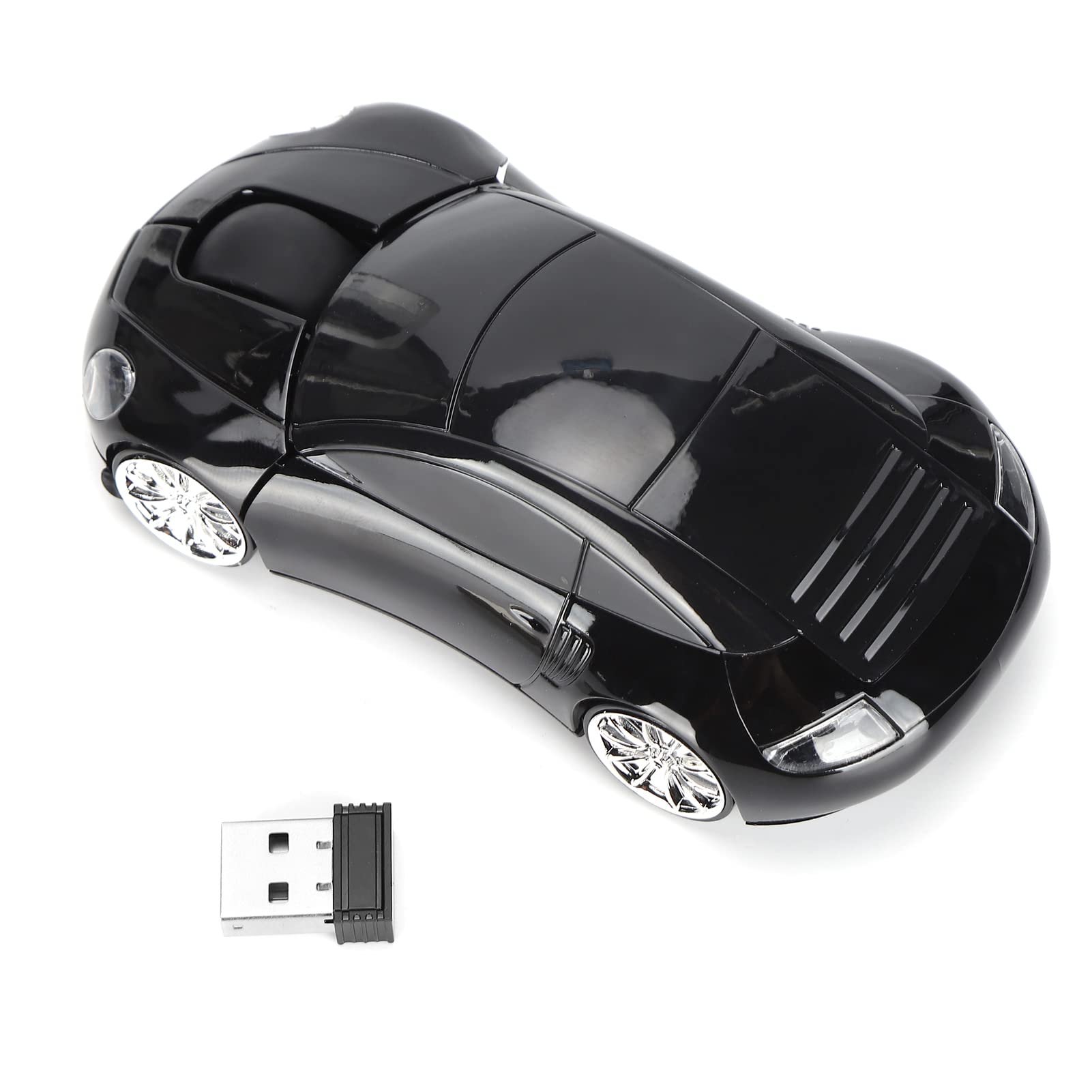 2.4G Wireless Car-Shaped Mouse with USB Receiver - Portable Optical Laptop Mouse for Notebook & Desktop Computers | Smart Power Saving Technology | Perfect for Office Work, Gaming & Travel Use