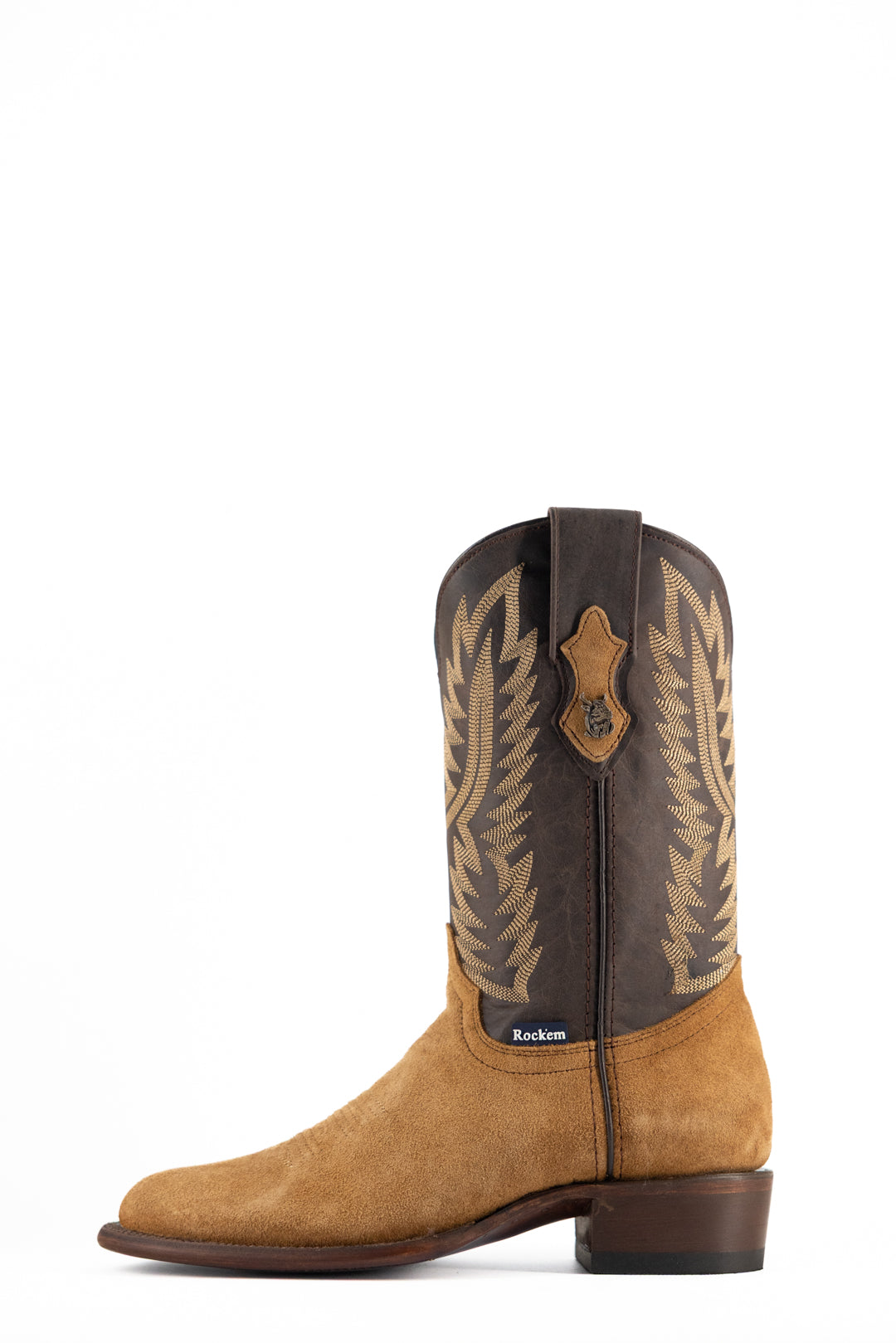 **Men's Marvin Roughout Round Toe Cowboy Boots - Western Style Leather Work Boots for Riding, Country Fashion & Outdoor Activities**