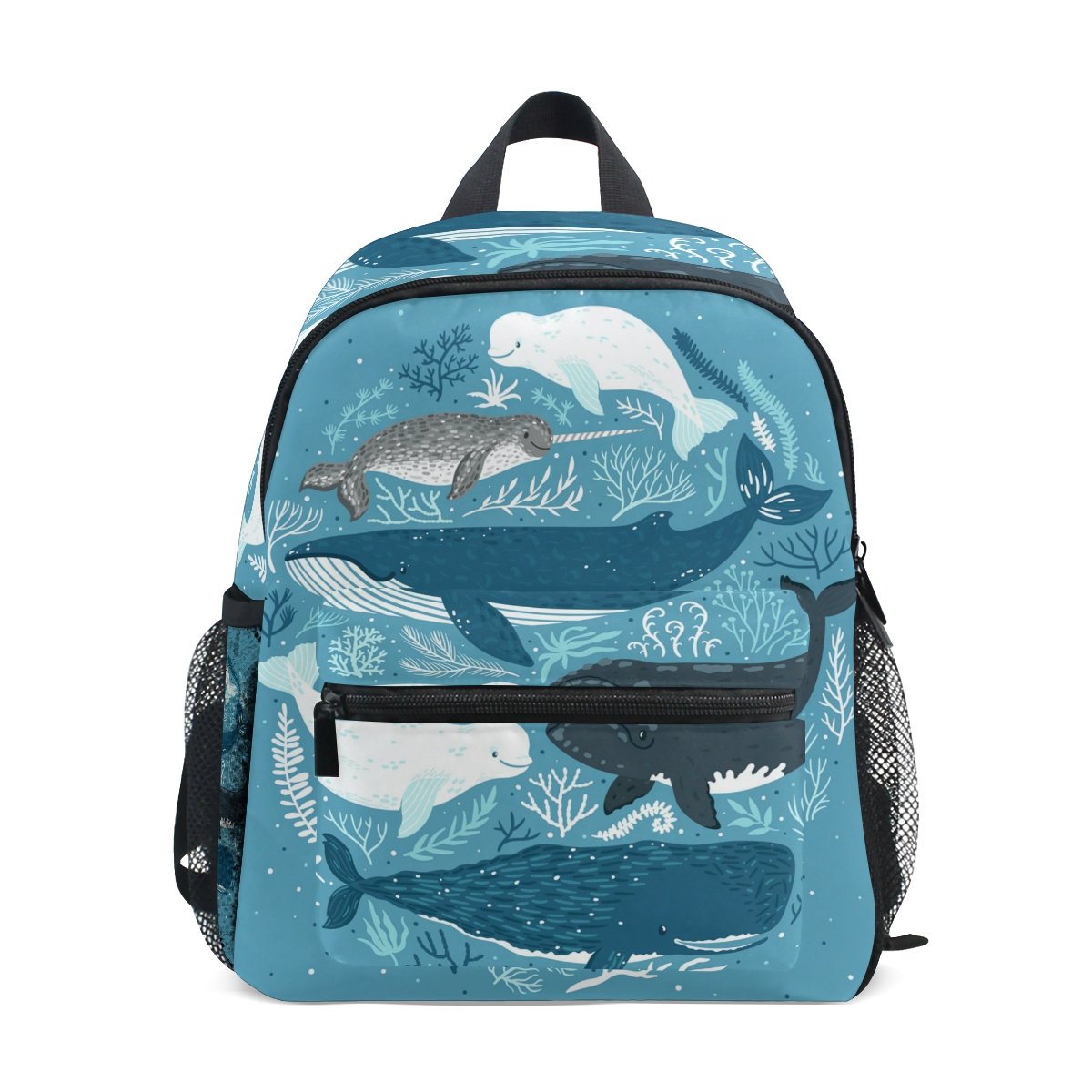 Whale Print Waterproof Preschool Backpack for Boys & Girls - Durable Kindergarten & Nursery School Bag for Toddlers - Perfect for Daycare, Travel & Outdoor Adventures