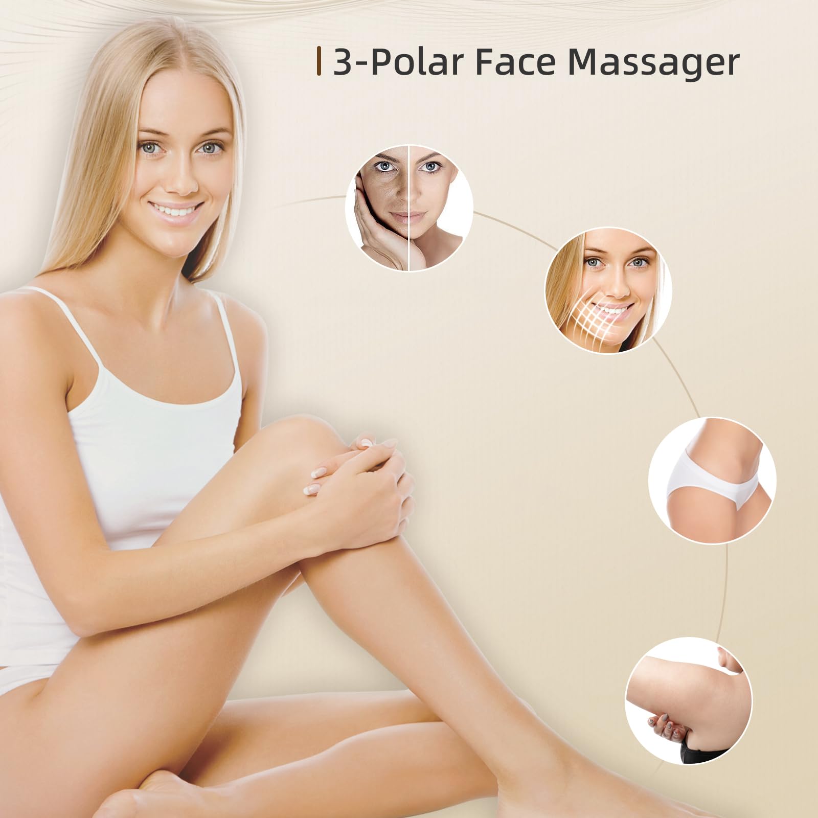Elitzia ETD102 3-in-1 RF Cavitation & Ultrasound Body Shaping Machine - 80K Professional Beauty Equipment for Home Use | Multifunctional Facial & Body Massager | Skin Tightening, Cellulite Reduction & Body Contouring | Perfect for Home Spa, Salon Treatments & Self-Care Routines