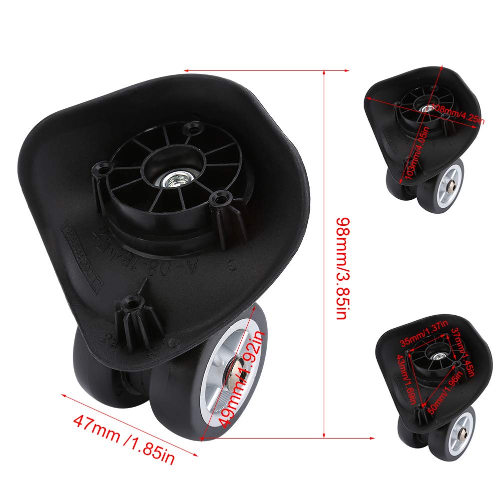 Universal Luggage Replacement Wheels - Durable Suitcase Wheels for Smooth Travel - Perfect for Carry-Ons, Checked Bags & Rolling Luggage Repair