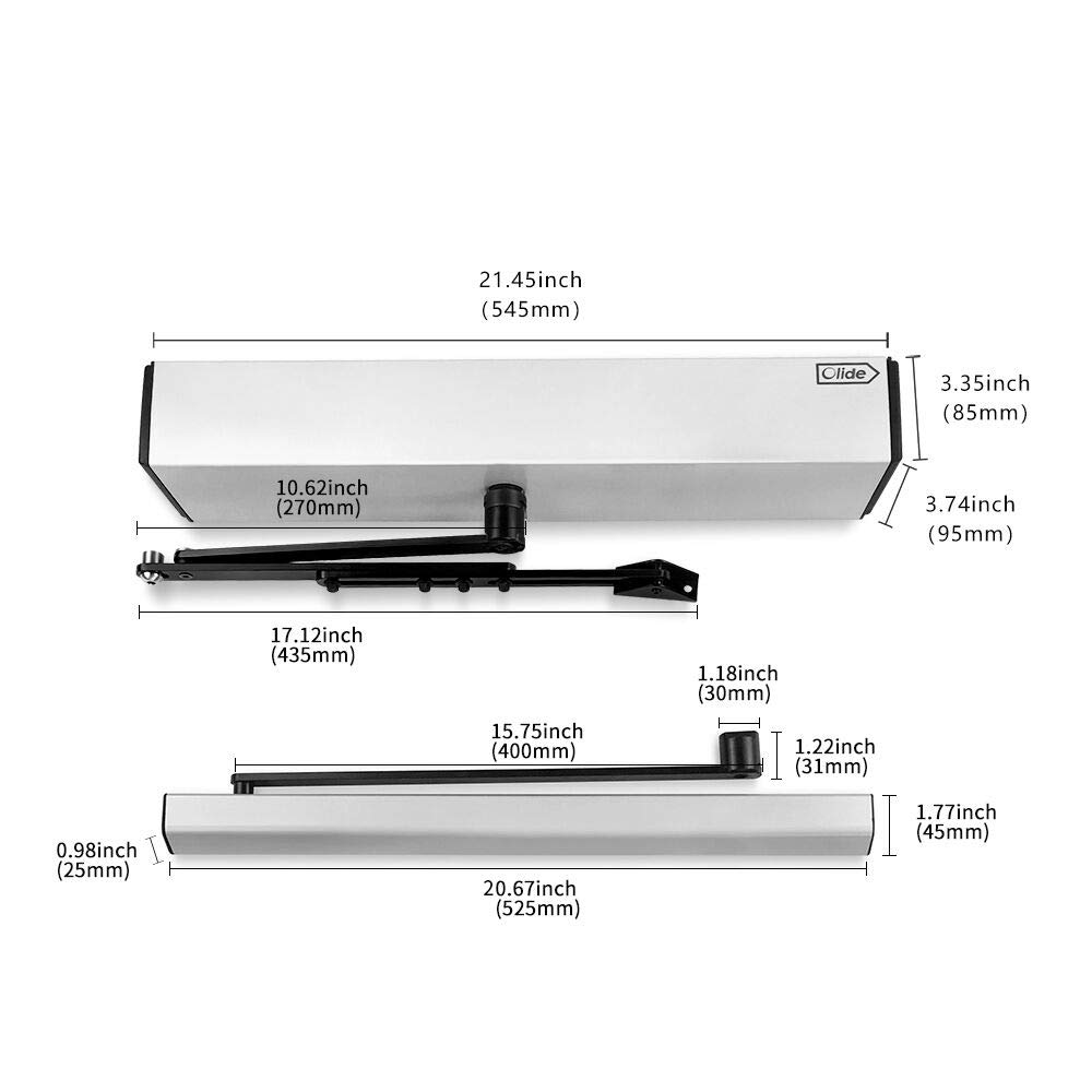 Automatic Swing Door Opener Kit with 2 Wireless Hand Sensor Switches & Receiver - Hands-Free Access for Commercial & Home Use