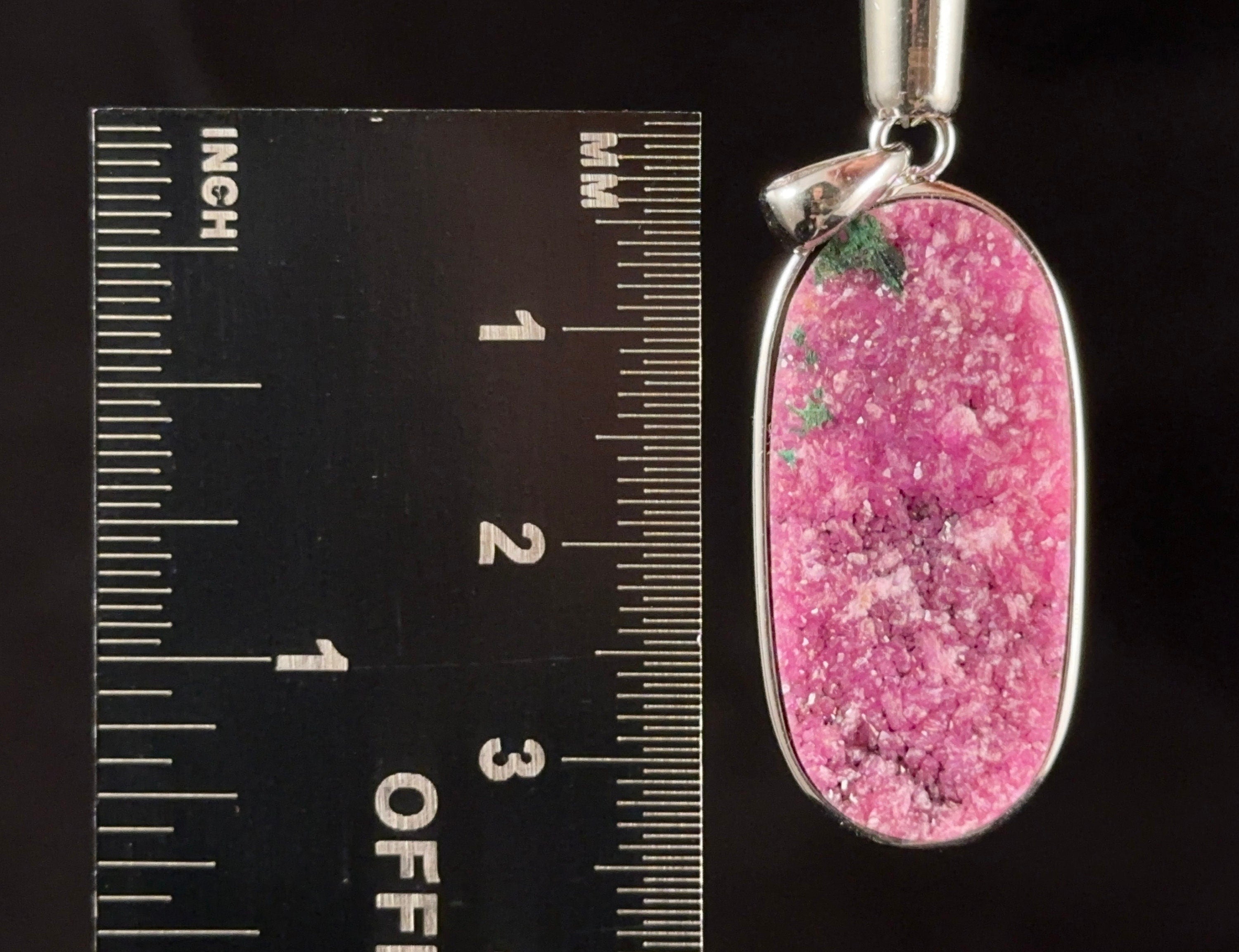 Natural Pink Cobaltoan Calcite Crystal Pendant Necklace - 925 Sterling Silver Fine Jewelry for Women - Healing Stones for Energy & Chakra Balance - Perfect for Meditation, Yoga & Spiritual Gifts