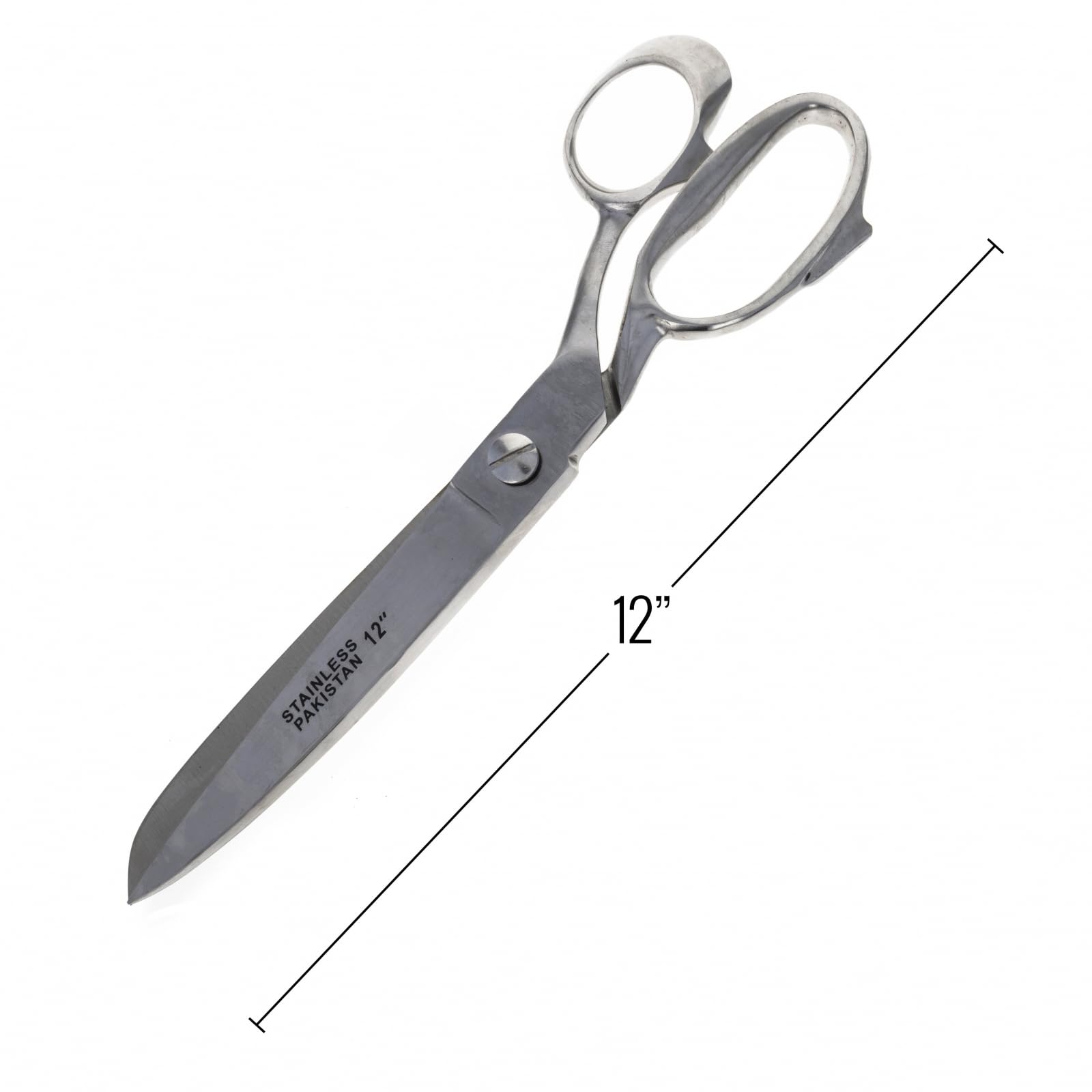 12 Inch Heavy Duty Stainless Steel Fabric Scissors - Professional Sewing Shears for Quilting, Dressmaking & Crafting - Sharp Precision Cutting Tools for Tailors & DIY Projects