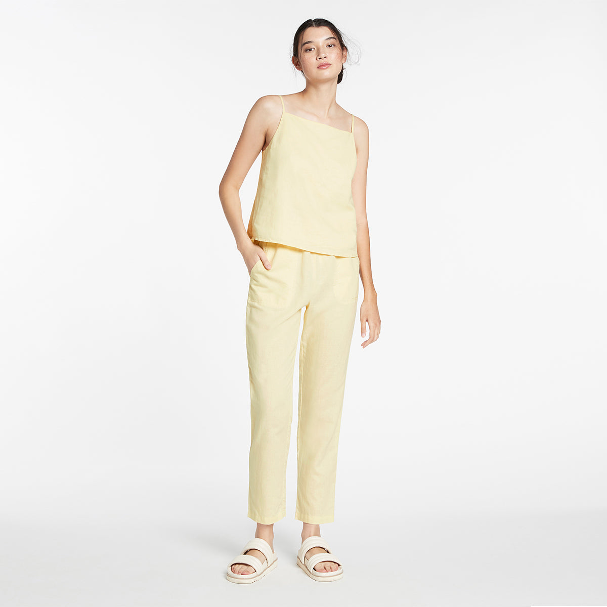 Amiss Women's High-Waisted Stretch Butter Soft Pants - Comfortable Tummy Control Work Pants for Office & Casual Wear