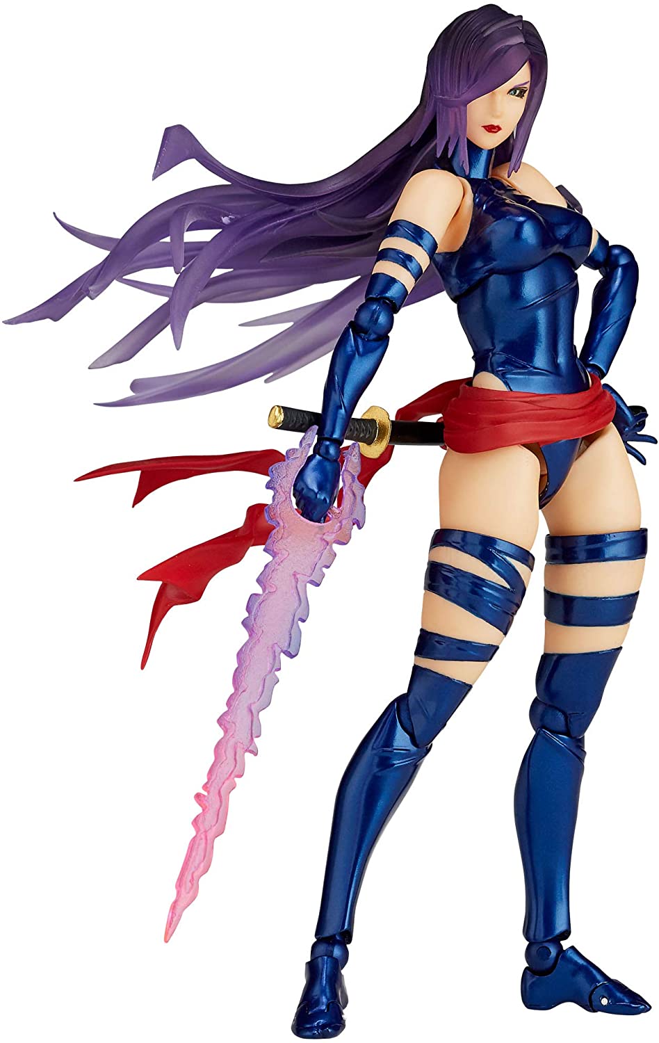 Amazing Yamaguchi Revoltech No. 010 Psylocke Action Figure - Highly Articulated Collectible for Marvel X-Men Fans | Perfect for Display, Photography & Cosplay Inspiration