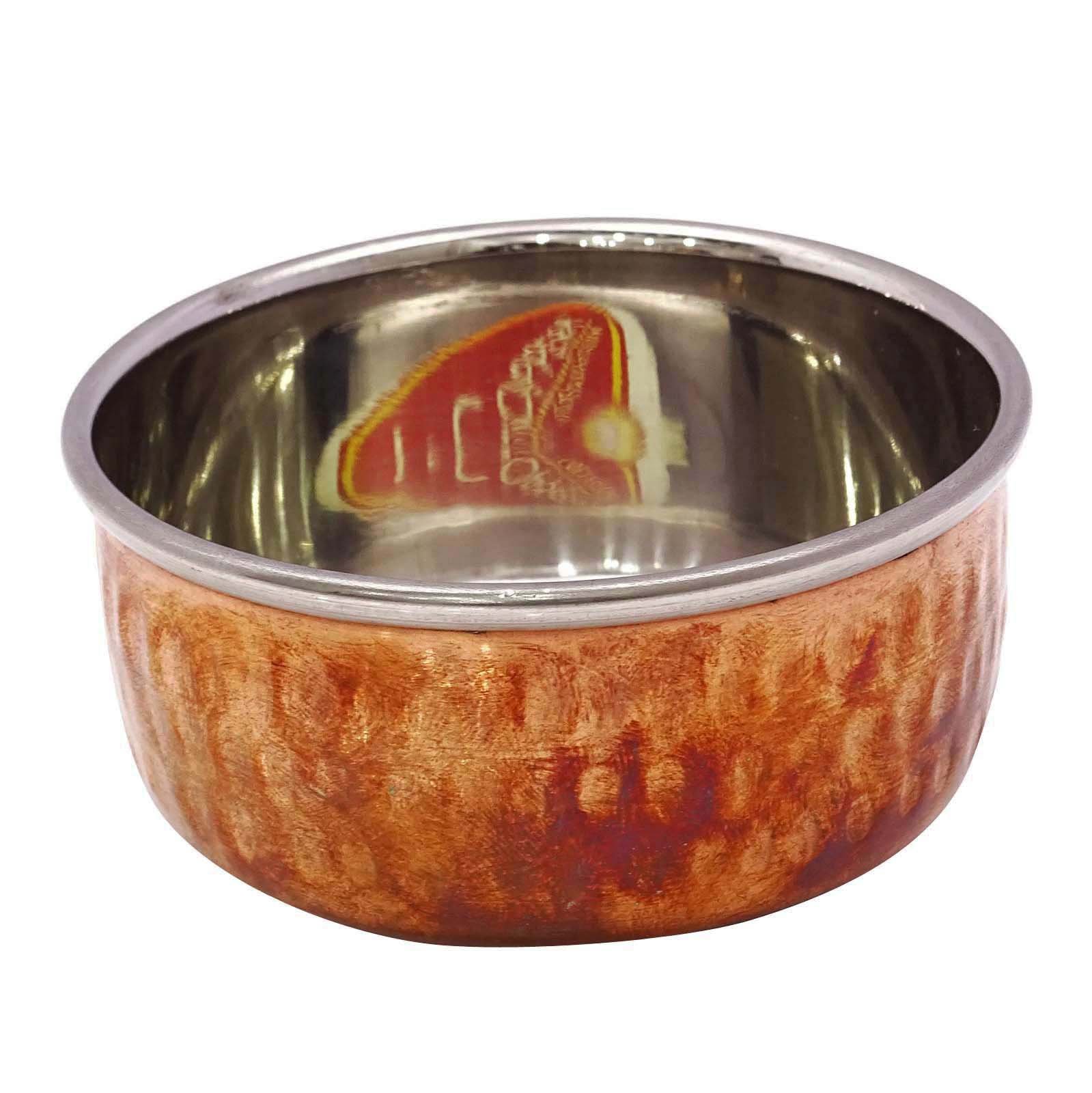 Traditional Indian Copper Bowl - Handcrafted Katori for Serving, Kitchen & Dining Tableware | Perfect for Puja, Indian Cuisine & Decorative Serving