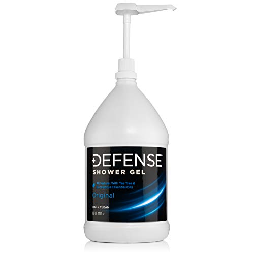 Defense Soap Body Wash Shower Gel 1 Gallon (128 Fl Oz) - Antibacterial & Antifungal Cleanser for Athletes, Gym & Post-Workout Use - Ideal for Jock Itch, Ringworm & Skin Irritations