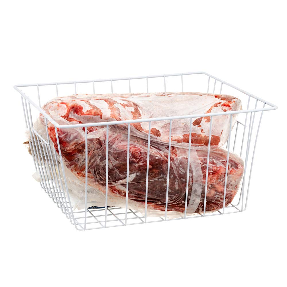 Freezer Storage Organizer Baskets with Built-in Handles - Refrigerator & Chest Organizer for Kitchen Cabinets, Pantry, Closets & Bedroom Storage - Perfect for Food, Snacks & Household Item Organization
