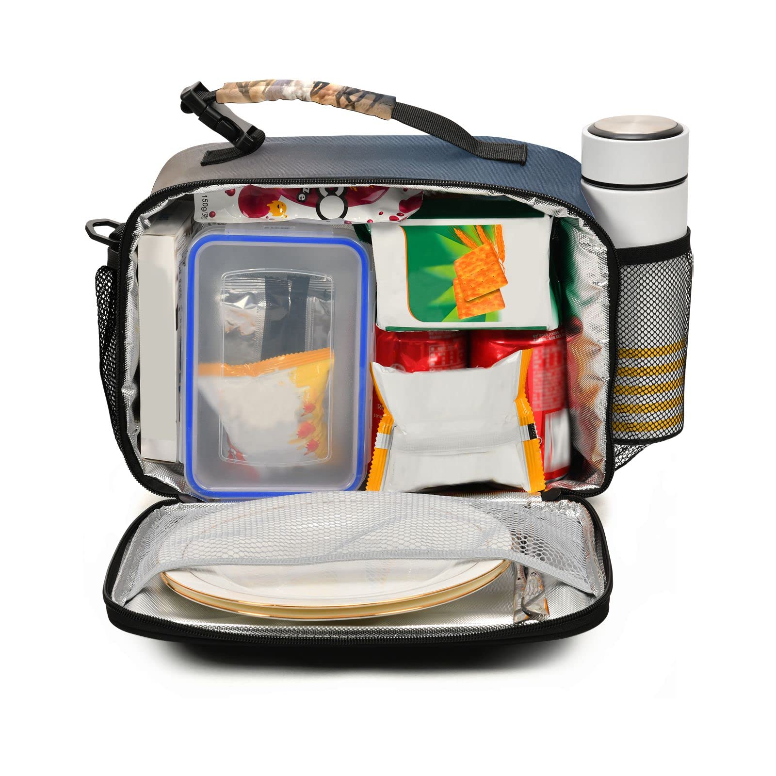 Personalized Horse Lunch Box with Name - Insulated Cooler Bag for Kids, Girls & Boys - Reusable Animal Print Lunch Tote & Shoulder Bag for School, Work, Picnic & Outdoor Activities