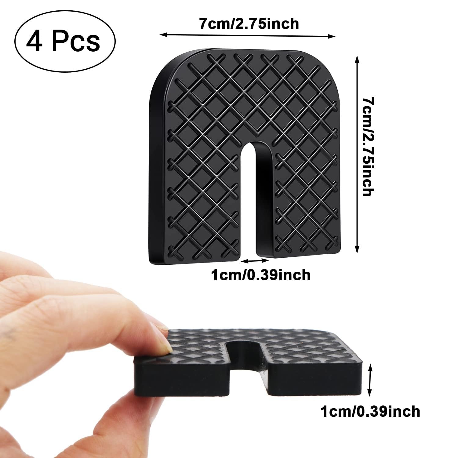 4 Pack Rubber Isolator Pads - Anti Vibration Shock Absorber Pads for Air Conditioner & Condenser Units - Reduce Noise & Vibration for Home & Office AC Systems