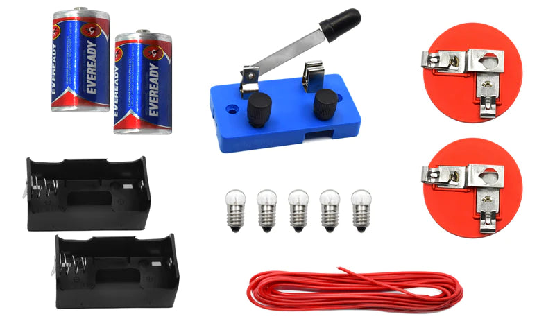 Eisco Basic Circuits Kit for Kids - Complete Electronics Starter Set with Wires, Bulbs, Switches & More - Perfect for Science Experiments, STEM Projects & Classroom Learning