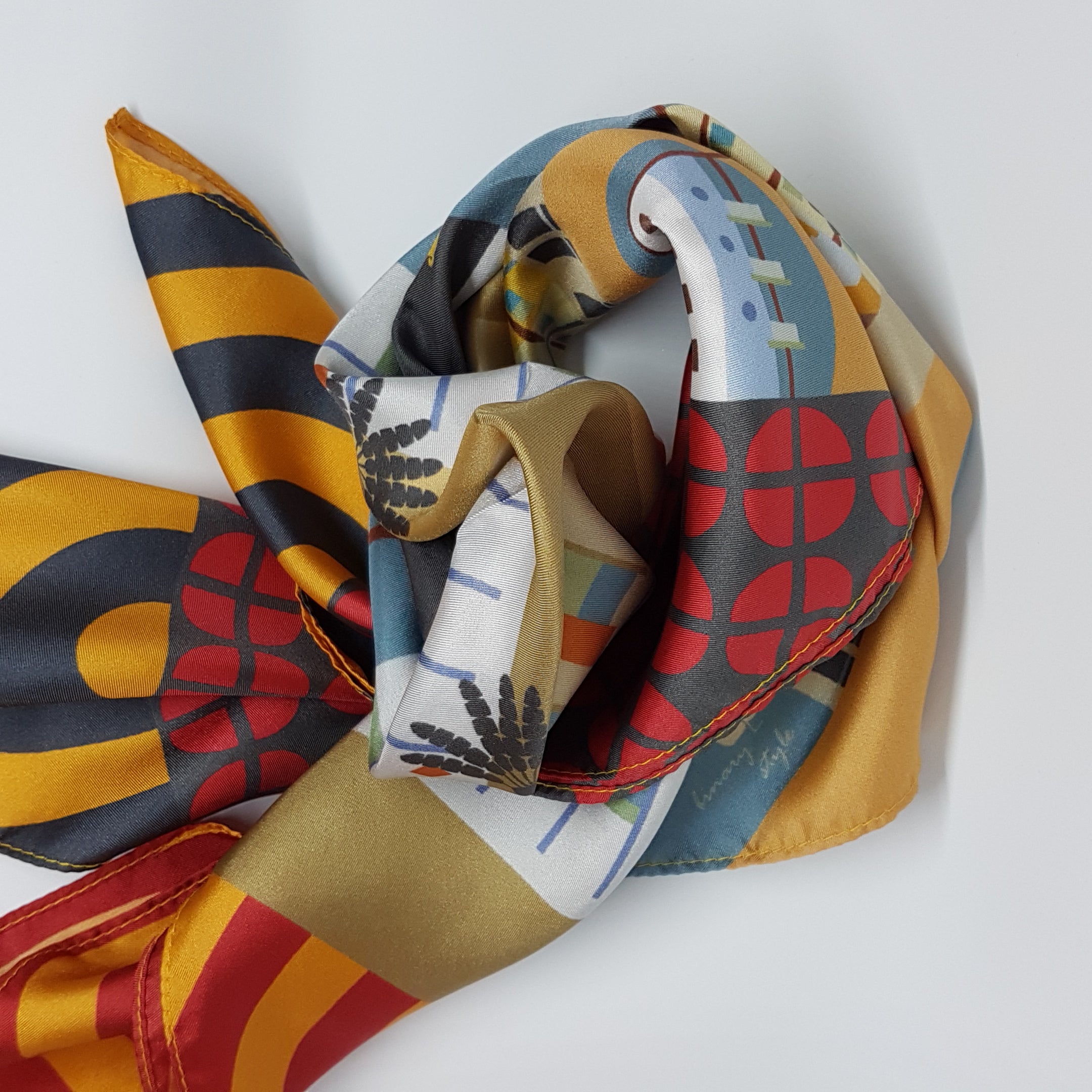 Luxury Tiong Bahru Silk Scarf for Women - Elegant Fashion Accessory for Parties, Weddings & Office Wear | Premium 100% Mulberry Silk Shawl Wrap