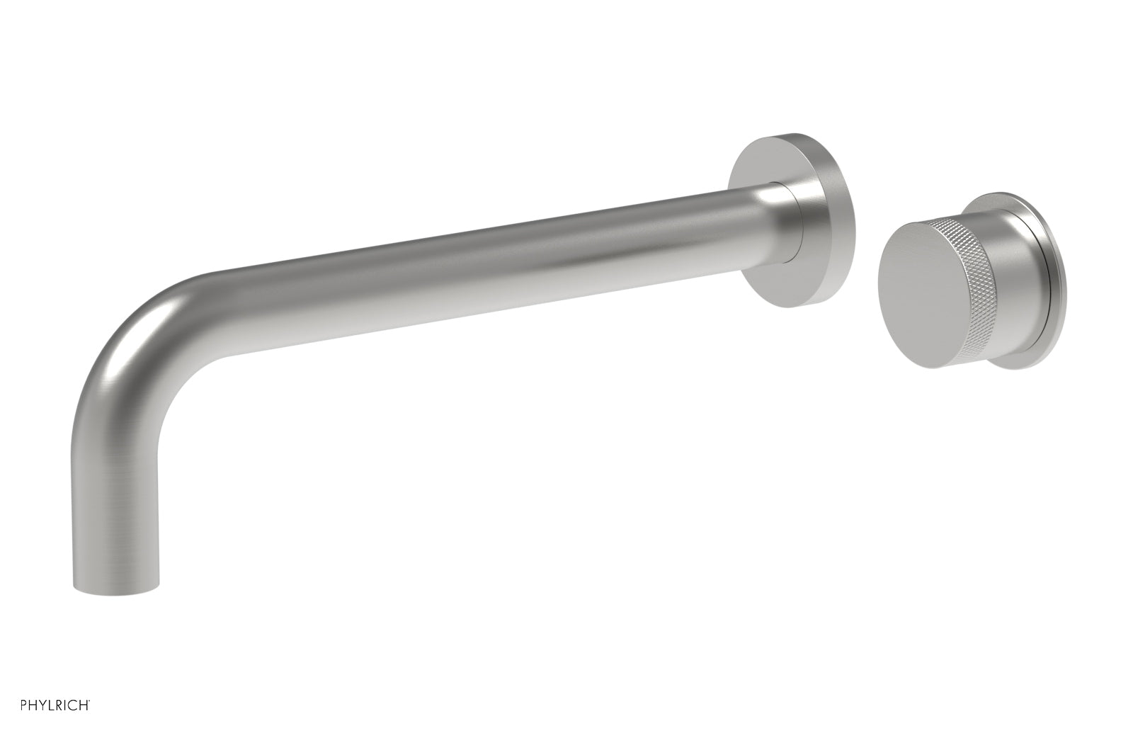Basic II 10 Single Handle Wall Mount Lavatory Faucet Set with Knurled Handle - 230 18 10 - Perfect for Bathroom Sink, Powder Room & Guest Bath Installation