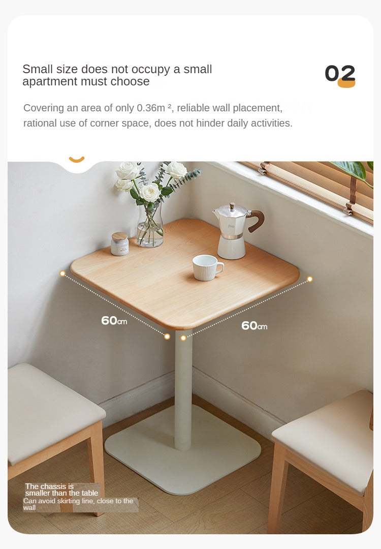 Modern Solid Beech Wood Square Coffee Table - Stylish & Durable Living Room Furniture for Small Spaces & Apartments