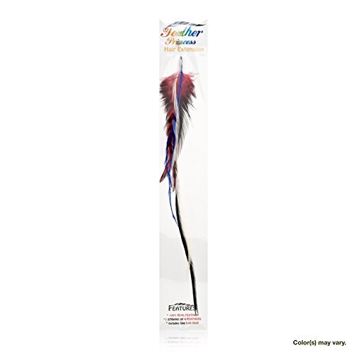 Lord & Cliff Feather Fusion Hair Extension - Clip-in Synthetic Hair Extensions for Women, Vibrant Red, 18 Inch - Perfect for Parties, Cosplay & Everyday Styling