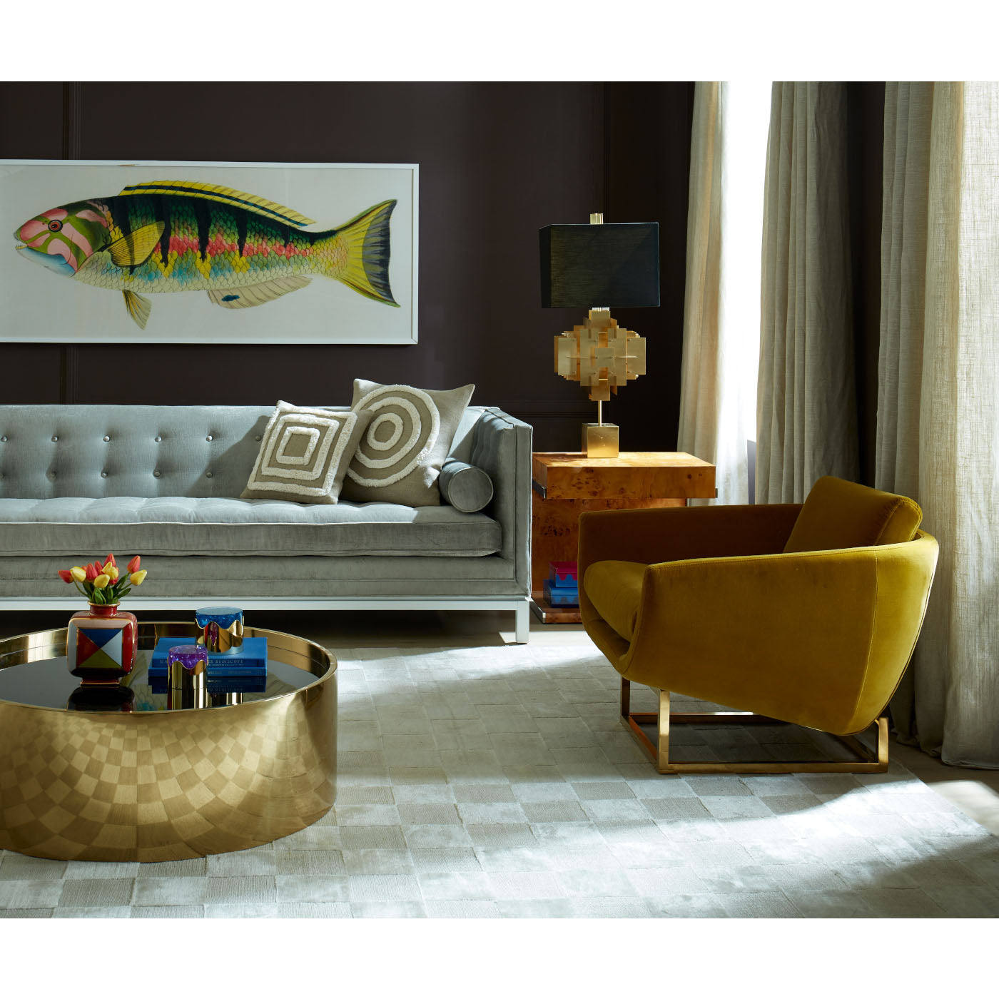 Lampert Grand Sofa - Modern Luxury Sectional Couch for Living Room, Large Comfortable L-Shaped Sofa with Soft Fabric - Perfect for Family Gatherings & Movie Nights