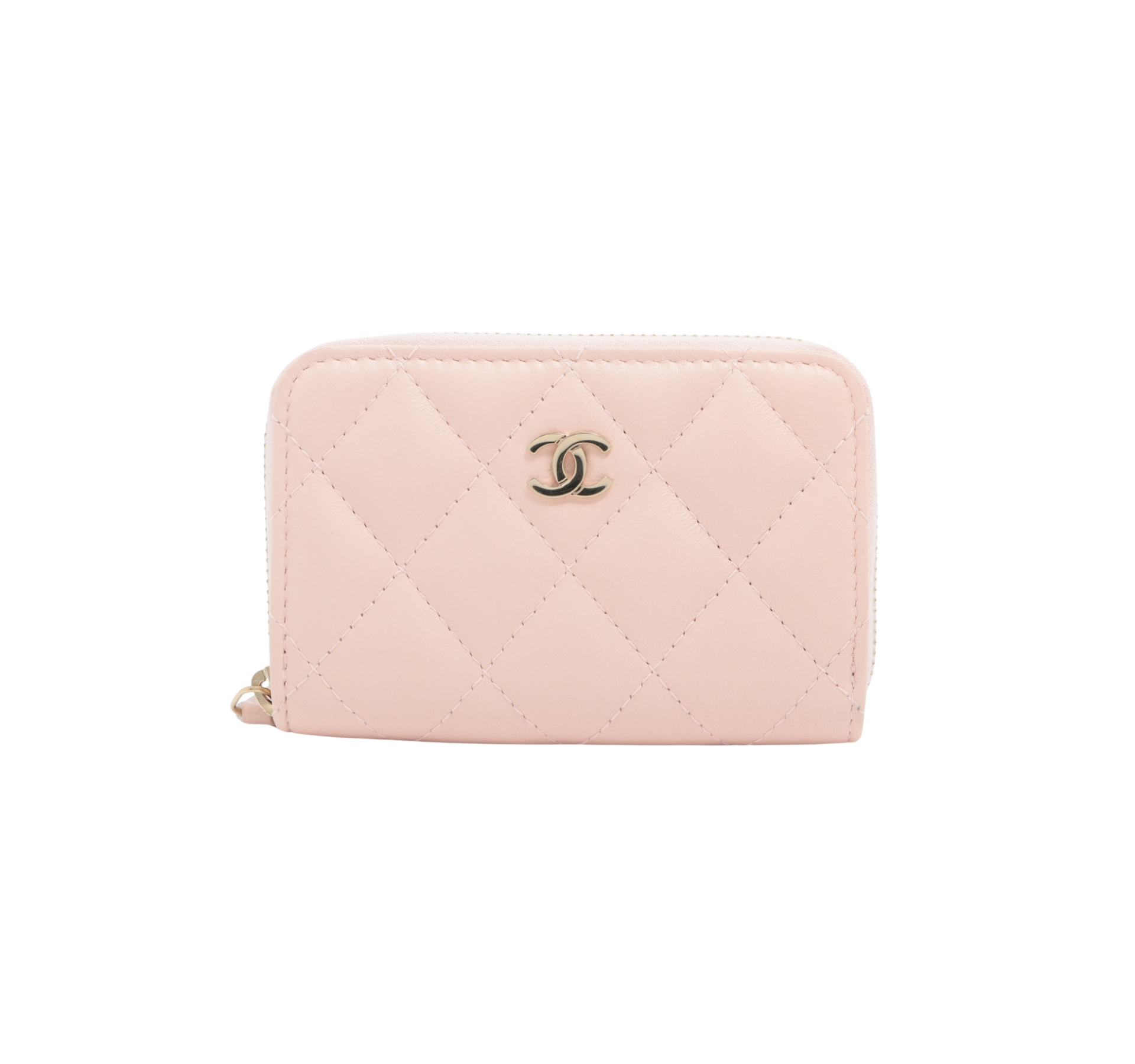 Chanel Quilted Lambskin Coin Purse Wallet in Pink - Luxury Small Leather Wallet for Women, Perfect for Parties, Travel & Everyday Use