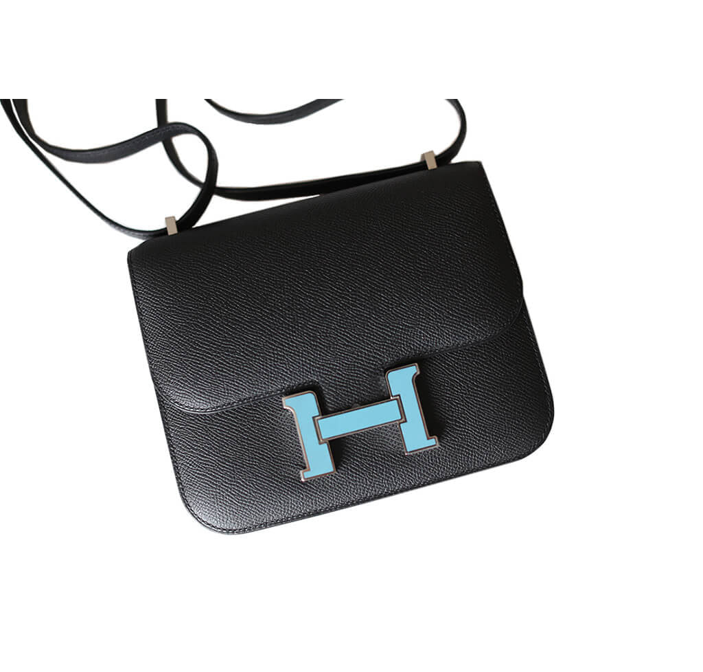 Hermès Constance 18 Bag Black Epsom Leather - Luxury Designer Handbag for Women | Perfect for Evening Events, Parties & Special Occasions