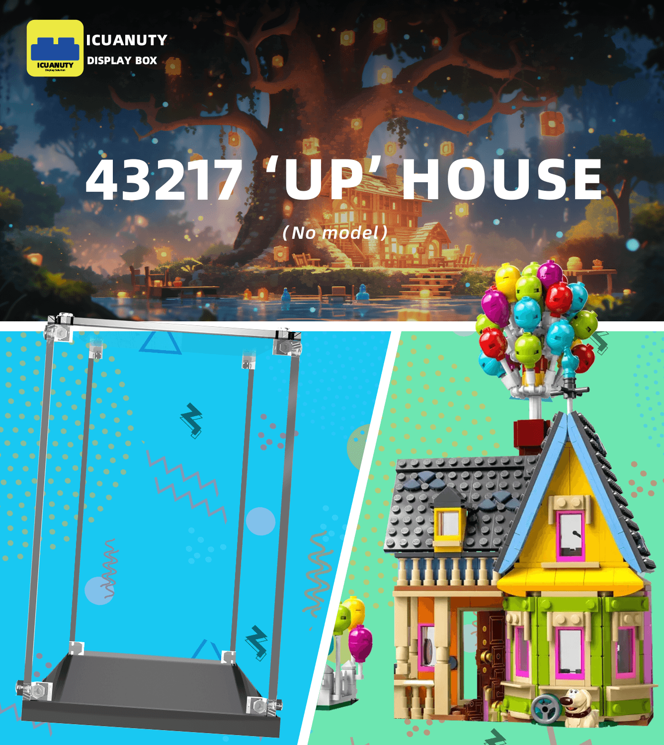 LEGO Disney 'Up' House 43217 Display Case - Clear Acrylic Protection for Collectible Building Set - Perfect for Showcase, Dust Protection & Home Decoration