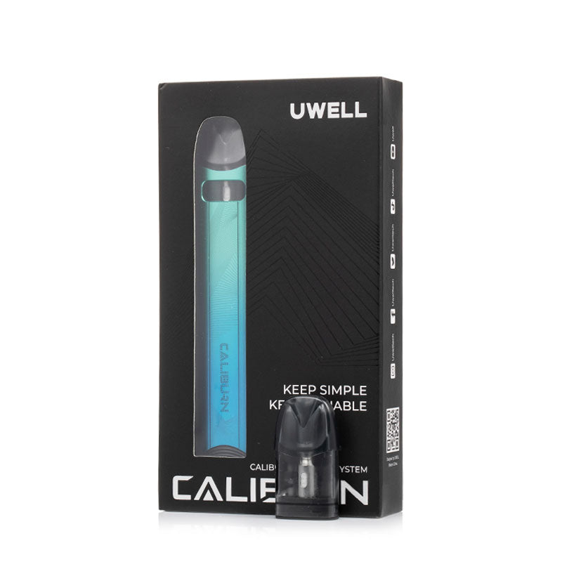 Uwell Caliburn A3S Pod Kit - 1000mAh Rechargeable Vape Pen with Adjustable Airflow & 0.8ohm Coils - Perfect for On-the-Go Vaping & Smooth Nicotine Salt Experience
