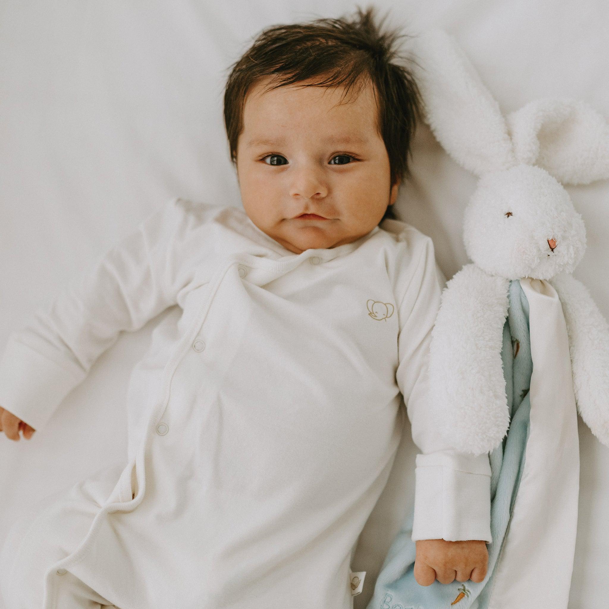 Organic White Baby Gift Set - Newborn Essentials Bundle for Boys & Girls - Perfect for Showers, Birthdays & Special Occasions