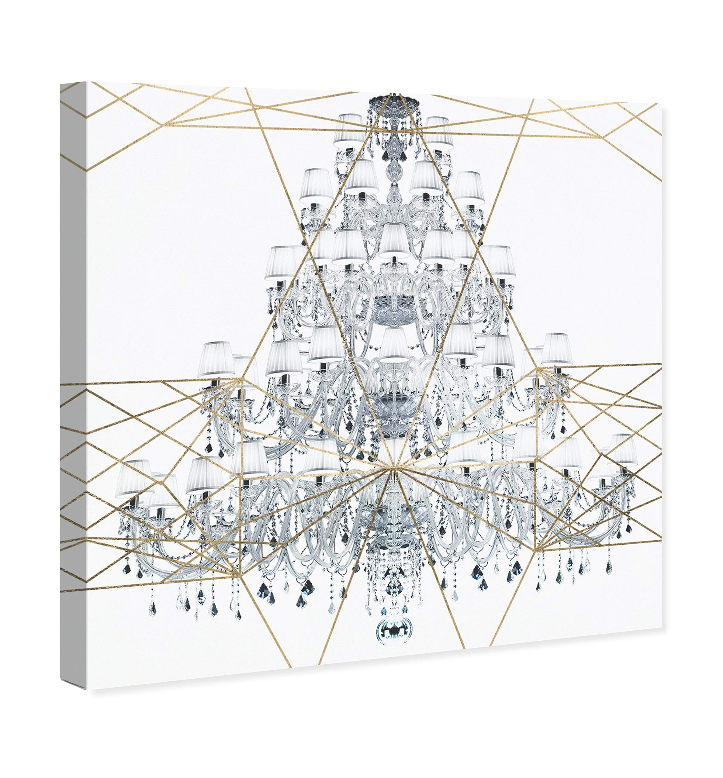 Oliver Gal Artist Co. Geo Chandelier Wall Art Canvas Print - 30x45 Inch Fashion & Glam Home Decor in Gray & White - Perfect for Living Room, Bedroom or Office Decoration