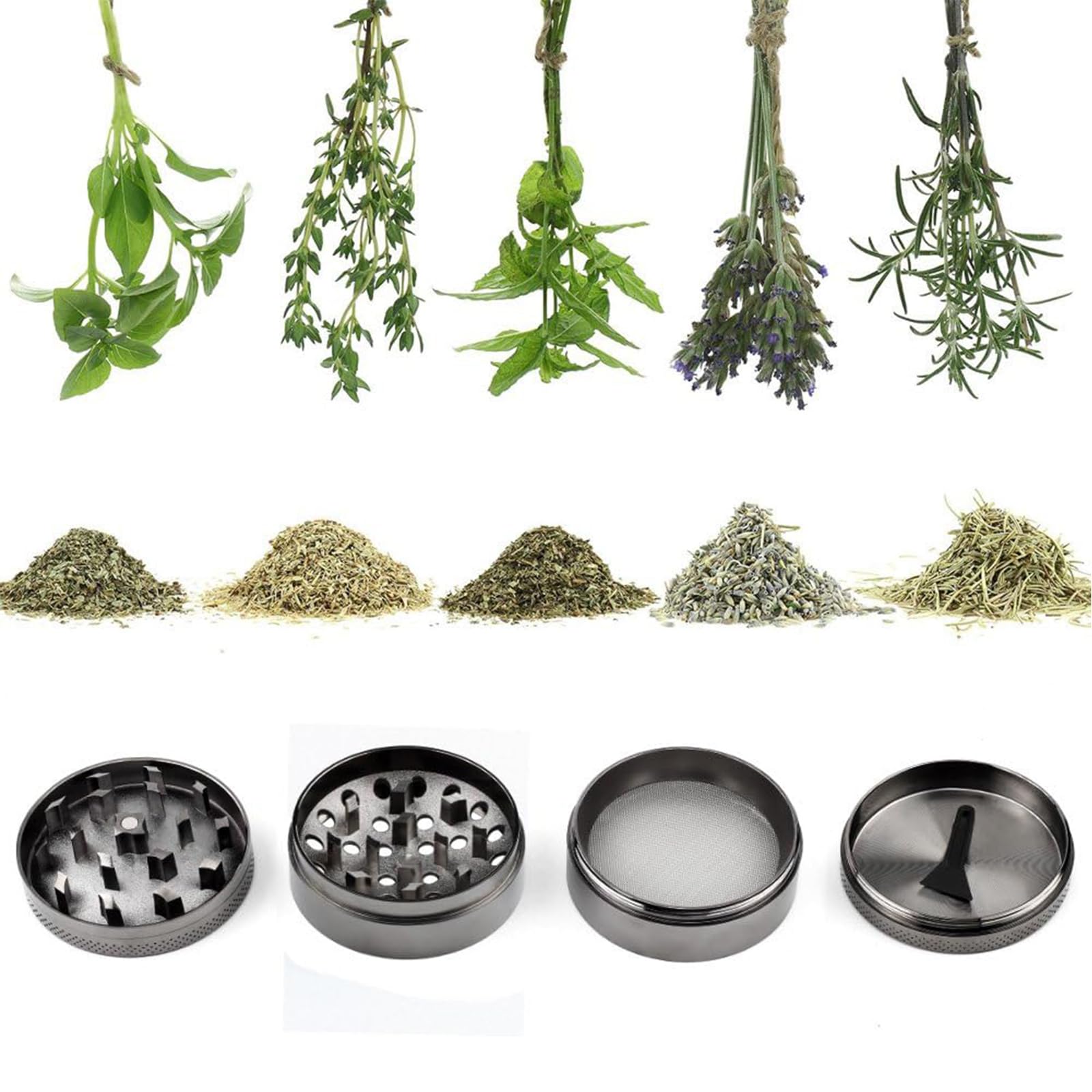 Premium Anpro Aluminum Herb Grinder - 2.15