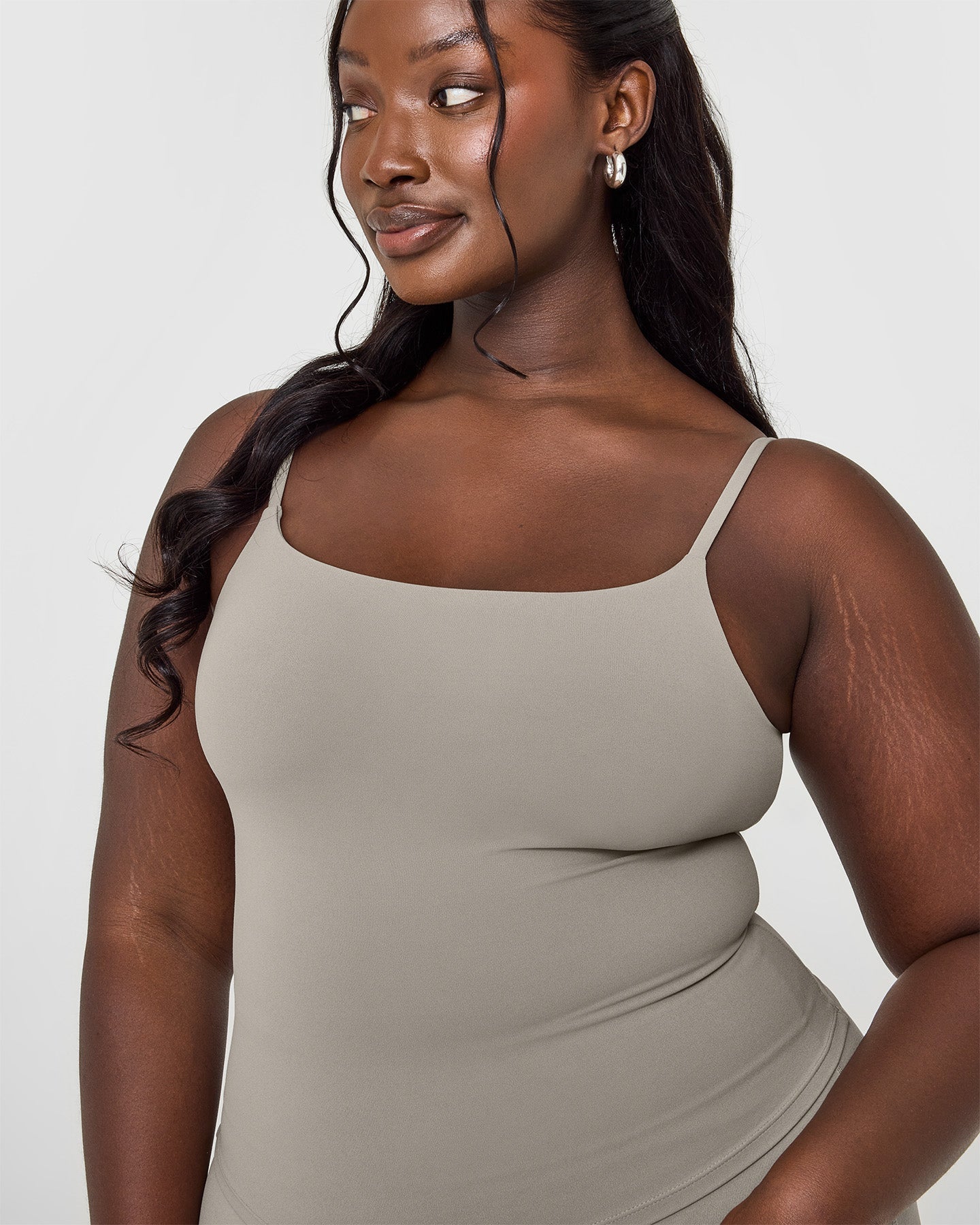 SoftMotion™ Strappy Vest with Built-in Bra Shelf | Warm Sand | Comfortable Layering for Yoga, Running & Casual Wear
