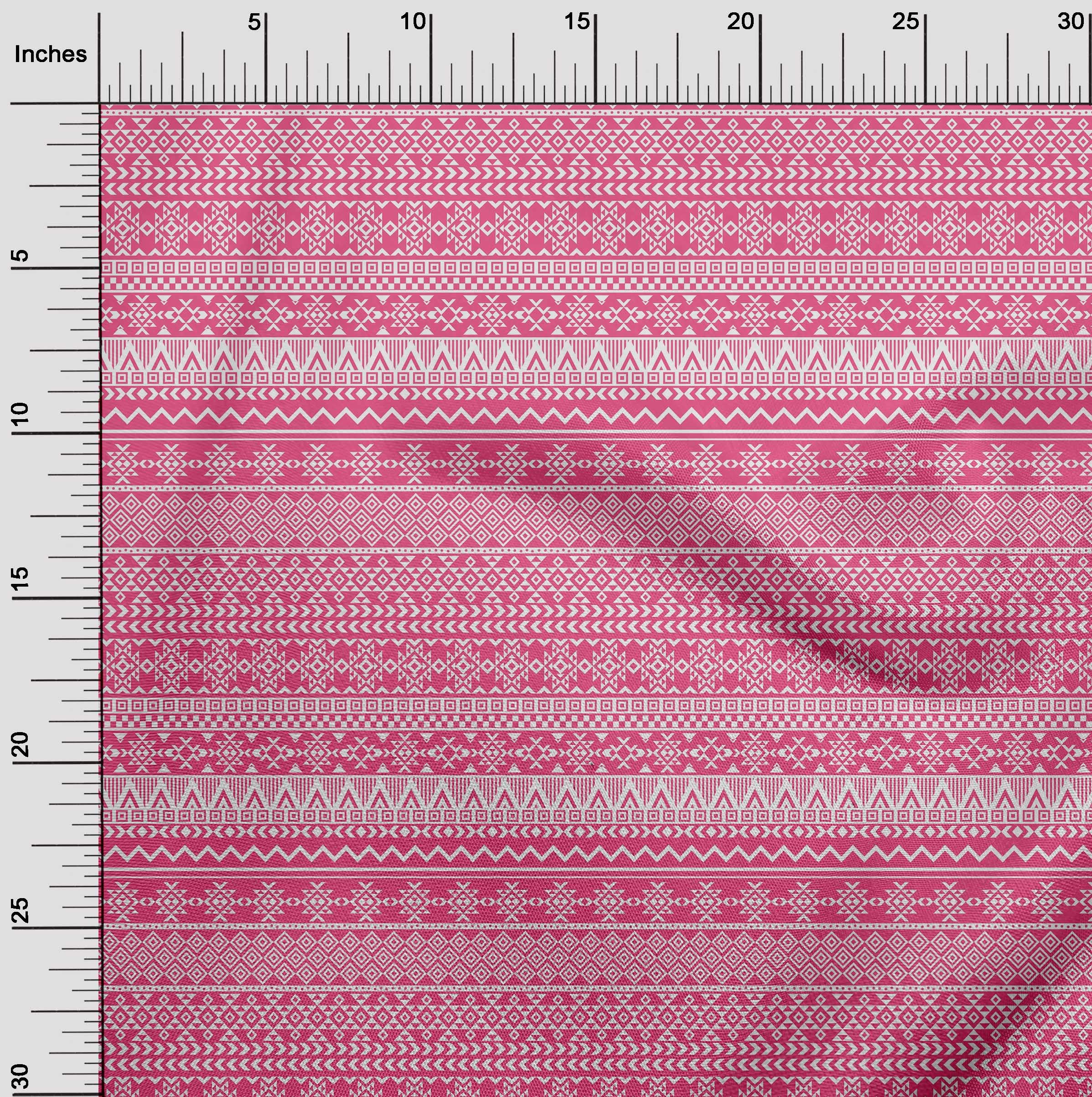 oneOone Cotton Jersey Pink Aztec Tribal Print Fabric by The Yard - 58 Inch Wide Soft Stretchy Material for DIY Dresses, Skirts & Home Decor Projects