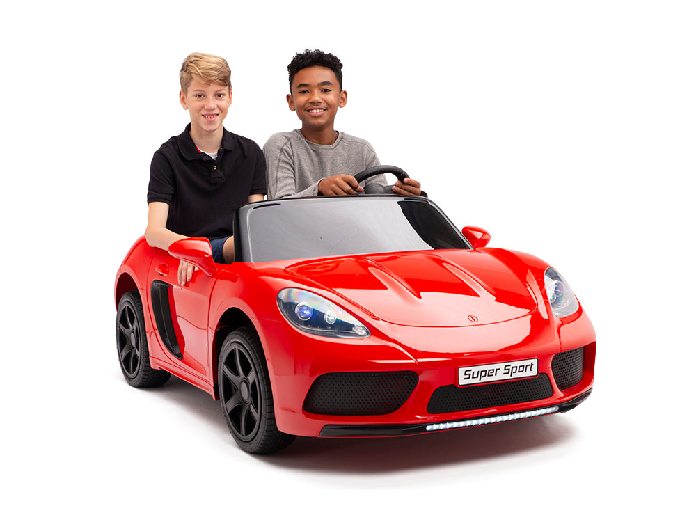 24V Super Sport GT Kids Ride On Car - Black Electric Ride-On Toy for Boys & Girls, Ages 3-8 - Perfect for Outdoor Play, Birthday Gifts & Backyard Fun