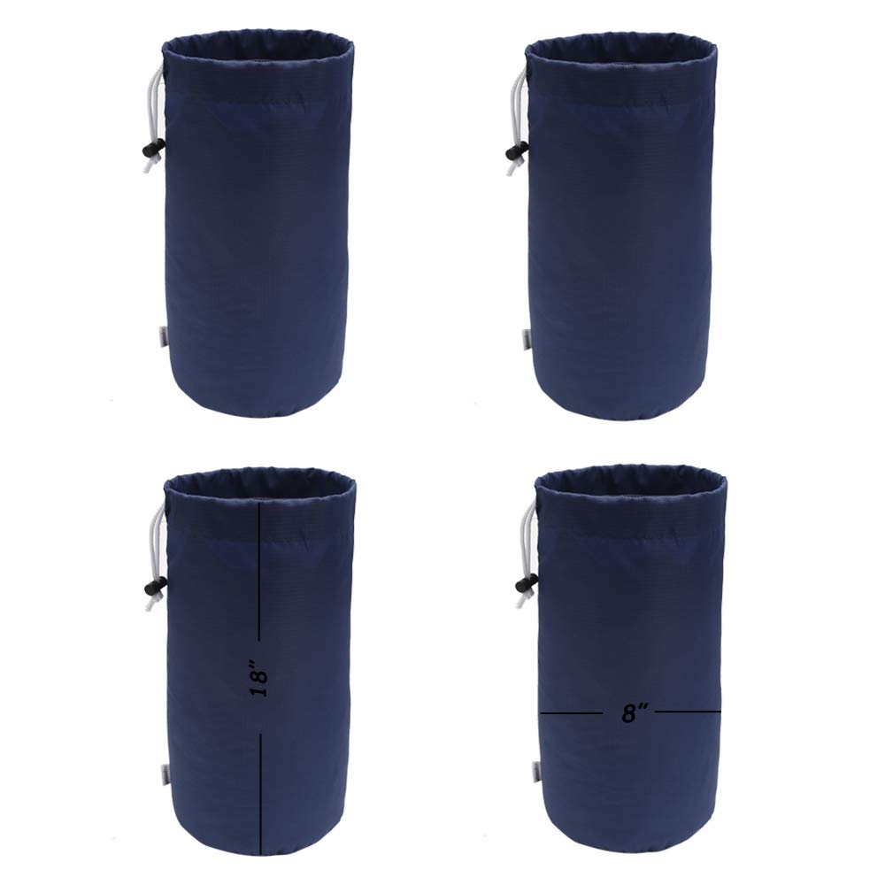 Durable Waterproof Drawstring Stuff Sack Bags - 4 Pack for Camping, Hiking, Travel & Outdoor Gear Storage