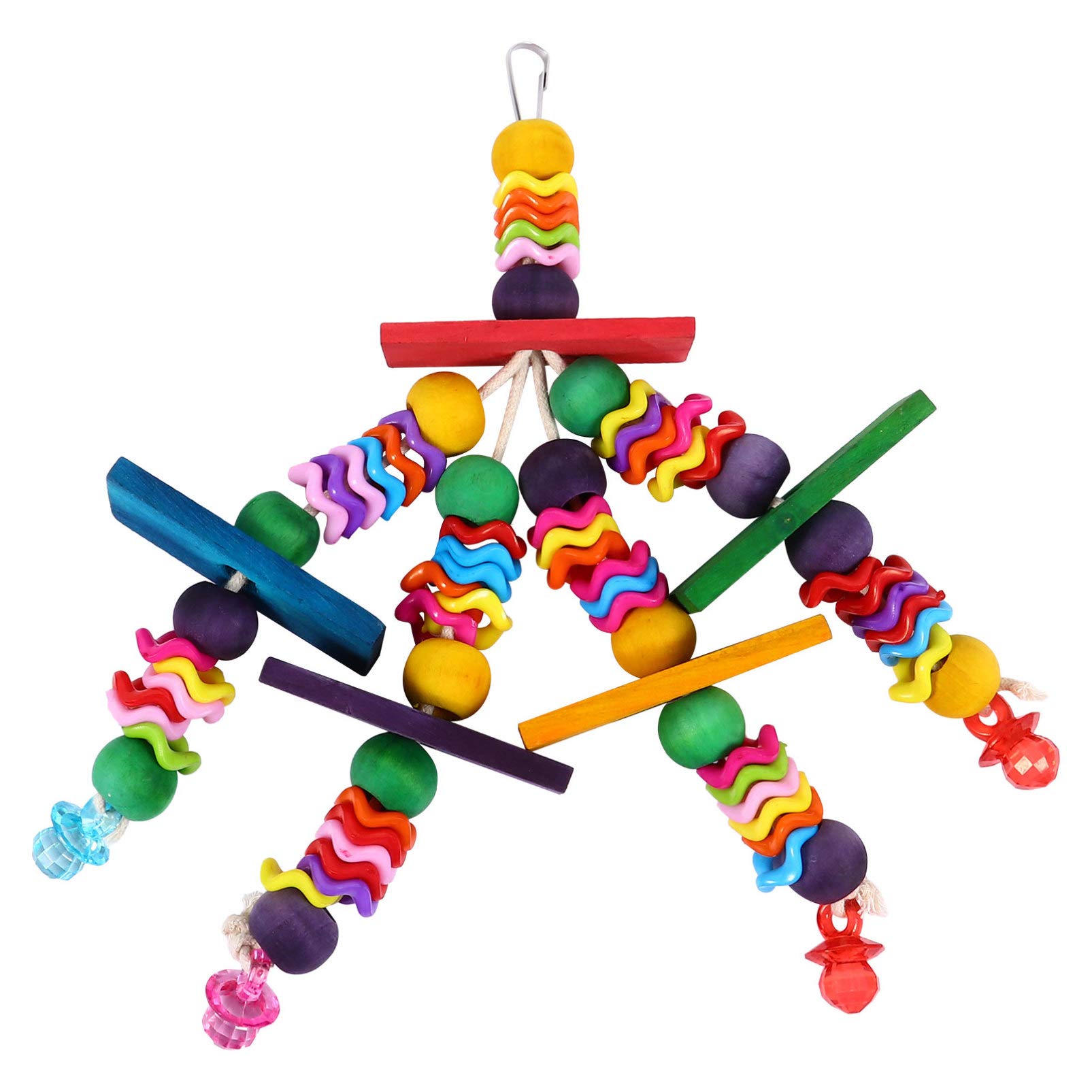 Balacoo Parrot Chew Toys - Hanging Bird Chewing & Teeth Grinding Toy for Parrots - Durable Pet Plaything for Biting & Mental Stimulation - Perfect for Cage Enrichment & Playtime Activities