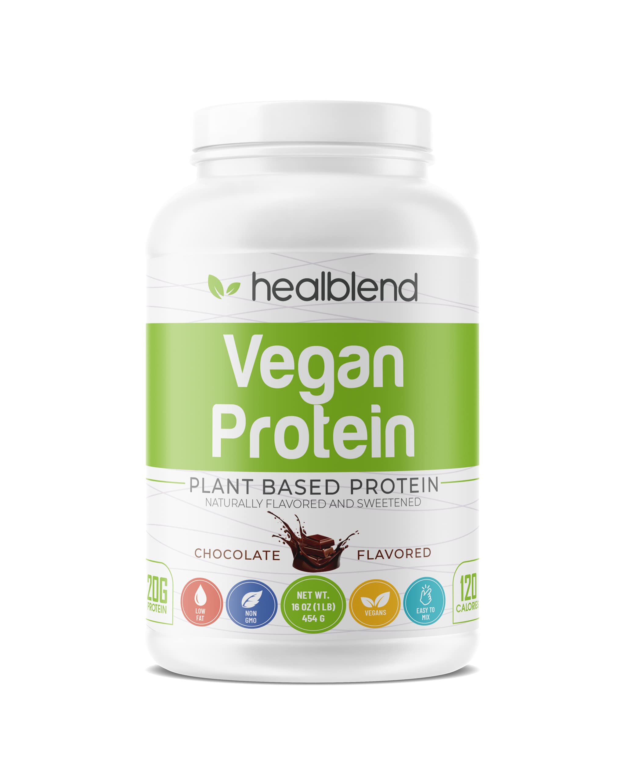 Vegan Plant-Based Protein Powder - Gluten Free, Non-GMO, Dairy Free Pea Protein Supplement for Men & Women | Post-Workout Recovery & Meal Replacement