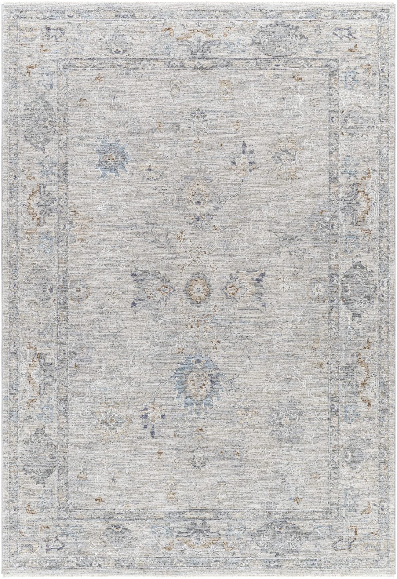 Mark&Day 5x7 Traditional Area Rug - Medium Gray with Black & White Patterns, Soft Non-Slip Carpet for Living Room, Bedroom, Kitchen - Perfect for Home Decor & Cozy Spaces (5'3