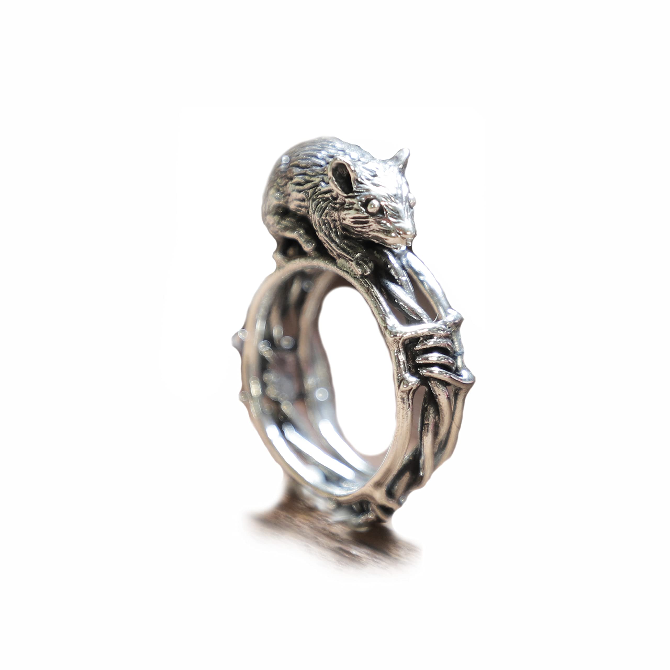 Barbed Wire Band Ring - Unisex 925 Sterling Silver Punk Gothic Jewelry for Men & Women - Perfect for Biker, Rock, and Gothic Fashion