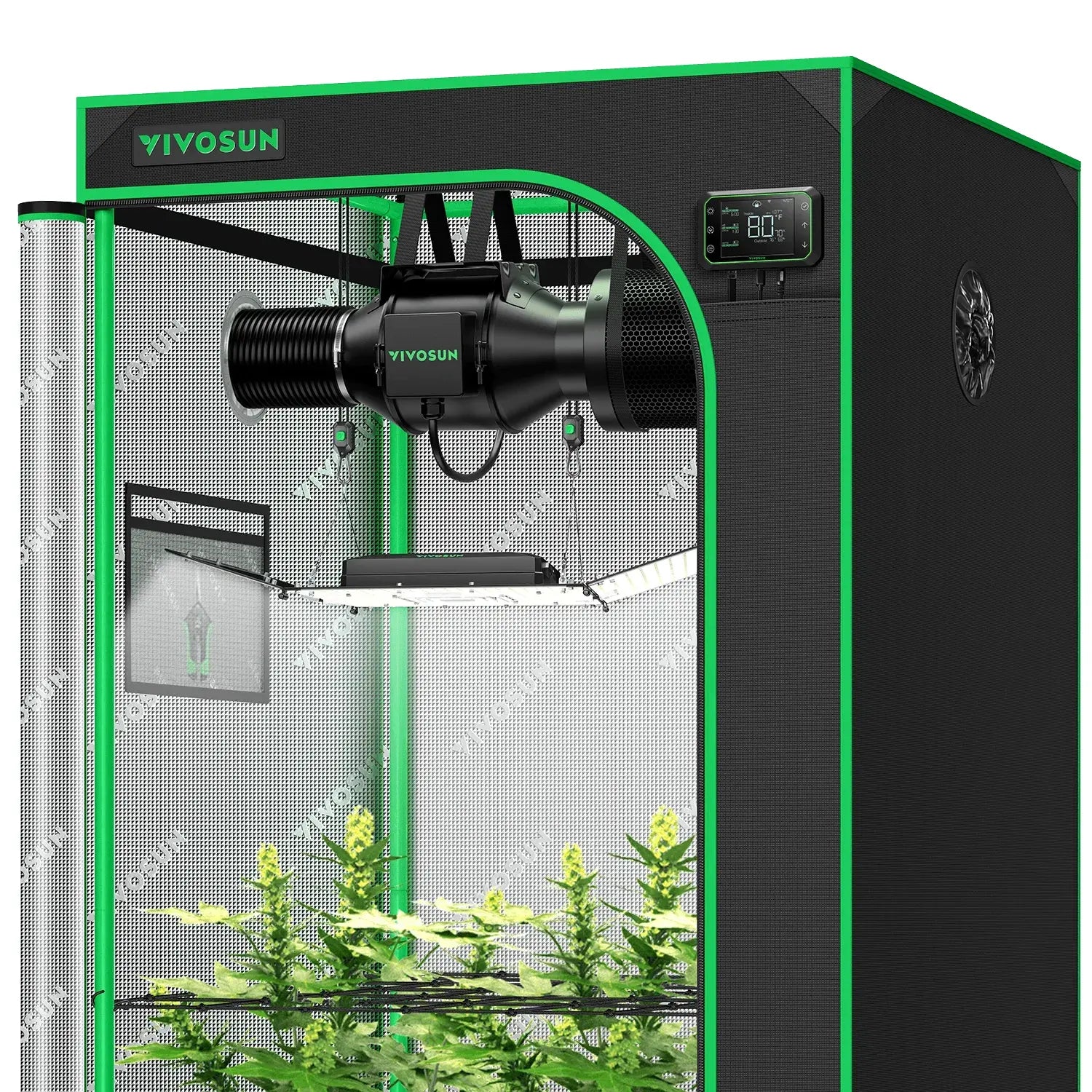 Vivosun 3x3 Smart Grow Tent Kit for Indoor Plants - Complete 3 Plant G4 Hydroponic System with LED Lights & Ventilation - Perfect for Home Gardening, Seed Starting & Herb Cultivation