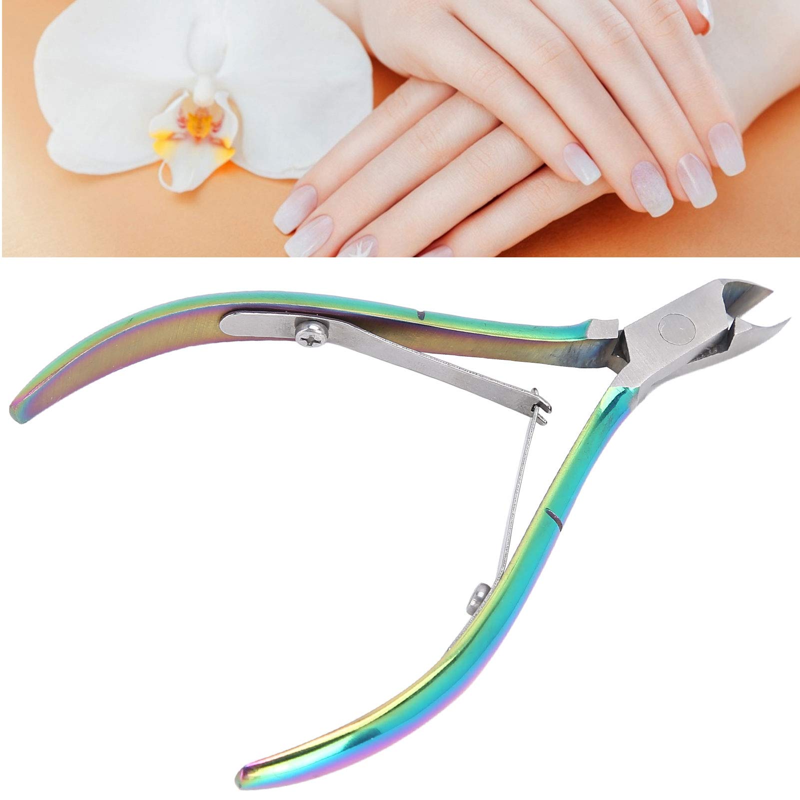 Professional Stainless Steel Cuticle Nippers & Scissors Set - Manicure Pedicure Tool for Dead Skin Removal - Perfect for Home & Salon Nail Care [Multicolor]