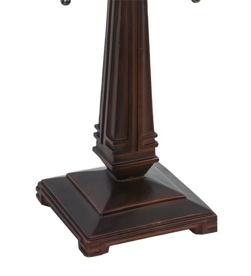 Meyda Tiffany G6897De9D Stained Glass Table Lamp - Elegant Handcrafted Tiffany-Style Lamp for Living Room, Bedroom, or Office Decor