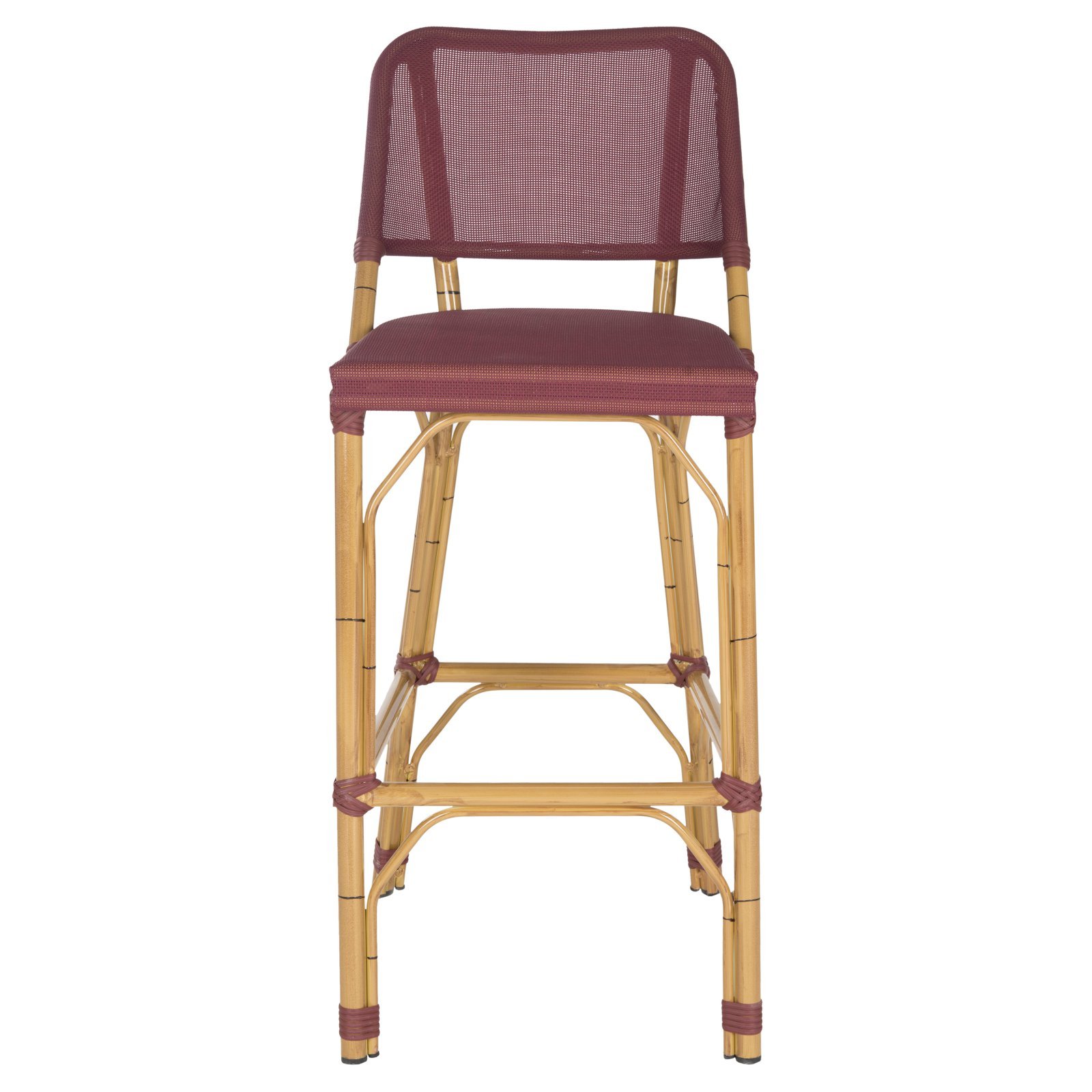 Safavieh Deltana Beige Indoor Outdoor Barstool - Counter Height Stool for Kitchen Island, Patio, Dining Room & Bar Decor