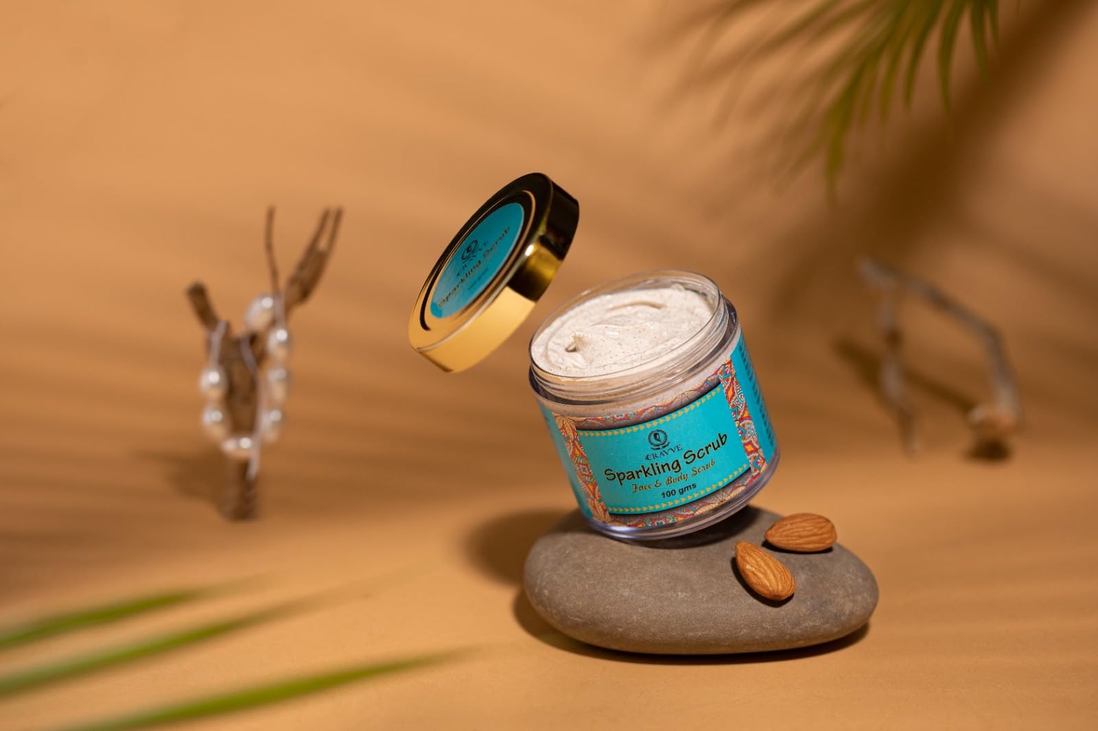 CRAVVE Sparkling Scrub - Exfoliating Face & Body Scrub for Glowing Skin (100g) | Perfect for Daily Skincare Routine & Spa Treatment