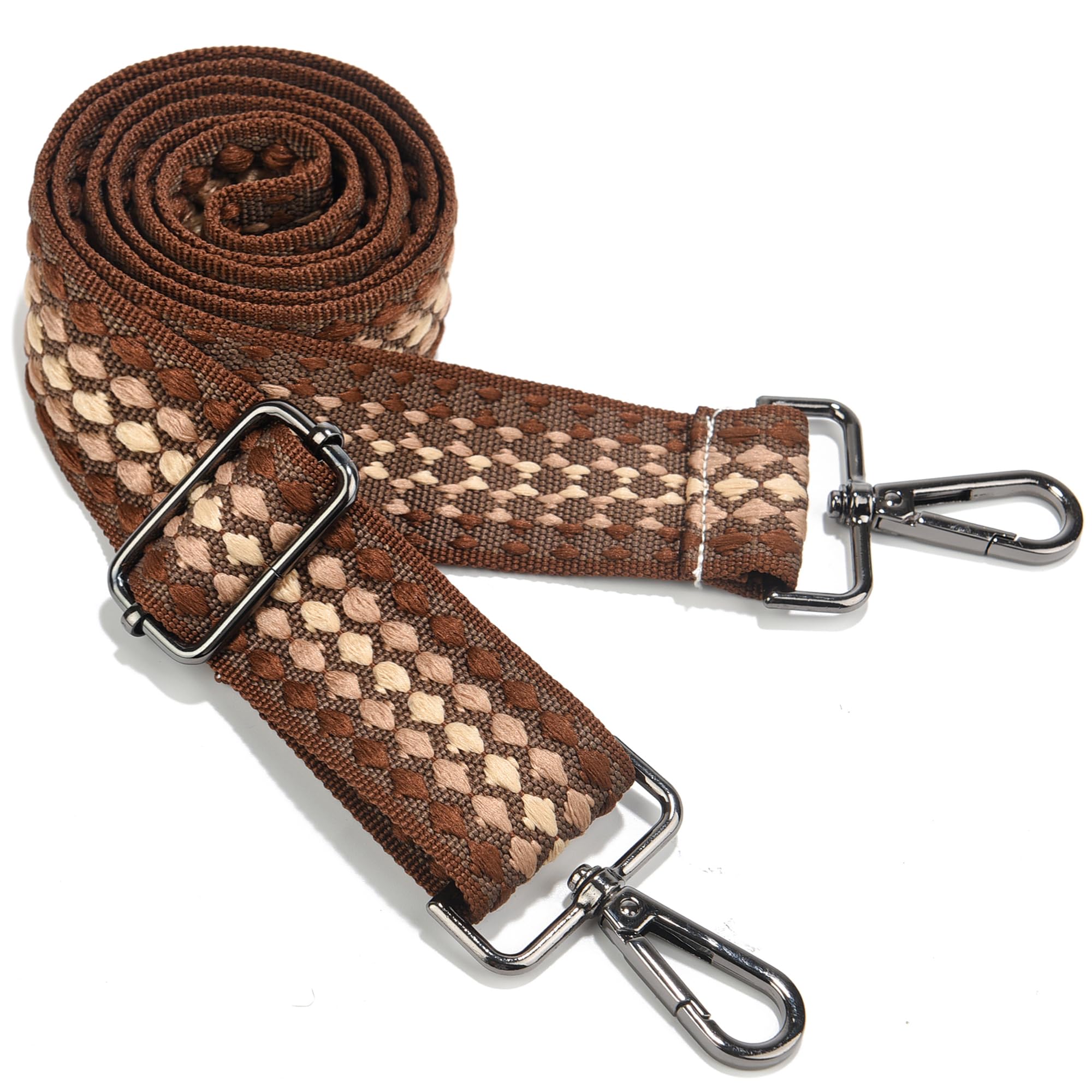 LoZoDo Adjustable Silver Purse Strap - Wide Crossbody Shoulder Bag Replacement Strap for Handbags & Purses | Perfect for Everyday Use, Travel & Fashion Accessories