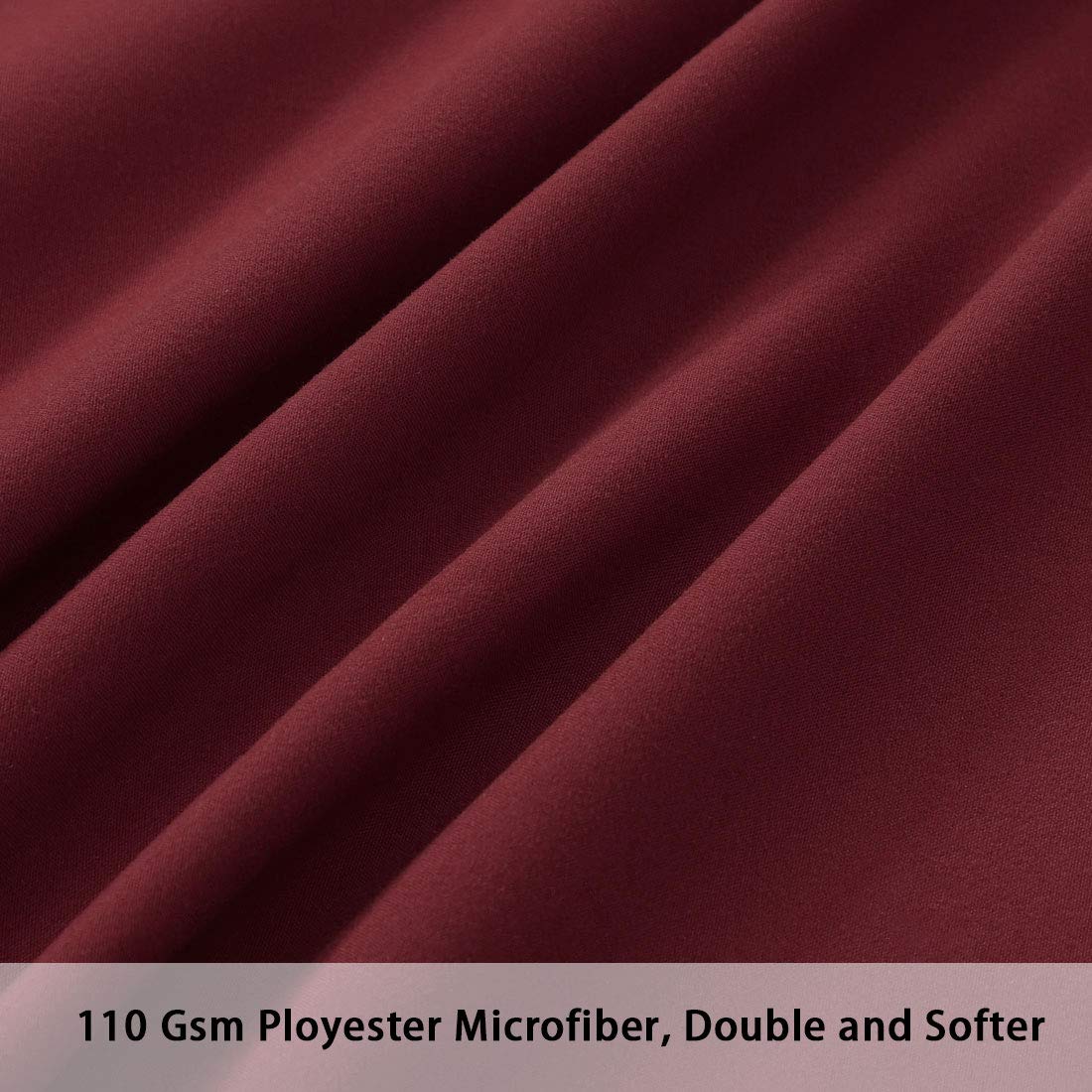 PiccoCasa Body Pillow Case - 20x54 Inch Soft Brushed Microfiber Pillow Cover with Envelope Closure - Burgundy Long Body Pillowcase for Adults, Pregnancy Support & Comfort Sleeping