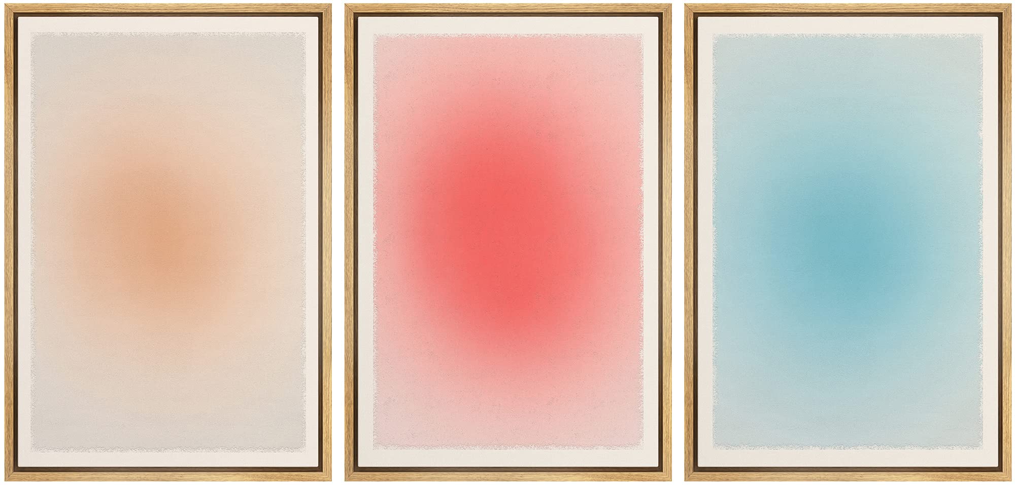 Abstract Dot Art Canvas Print - Yellow, Red & Blue Modern Pop Art Framed Wall Decor for Living Room, Bedroom, Office - 16x24 Inch 3-Panel Set | Perfect for Contemporary Home & Workspace Decor
