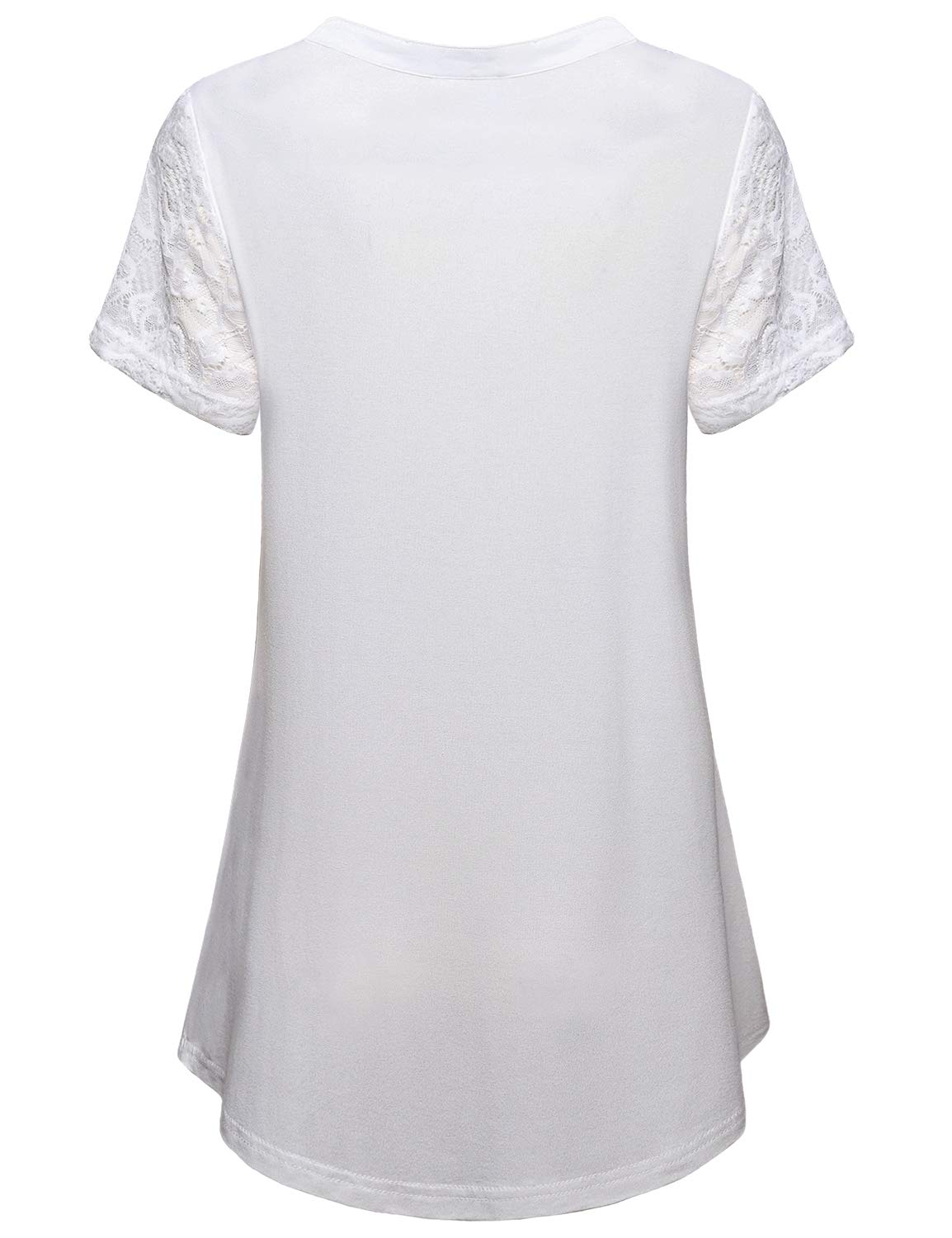 Elegant Women's Short Sleeve Mesh Patchwork Blouse - Trendy & Sexy Casual Top for Office, Date Night & Summer Outfits